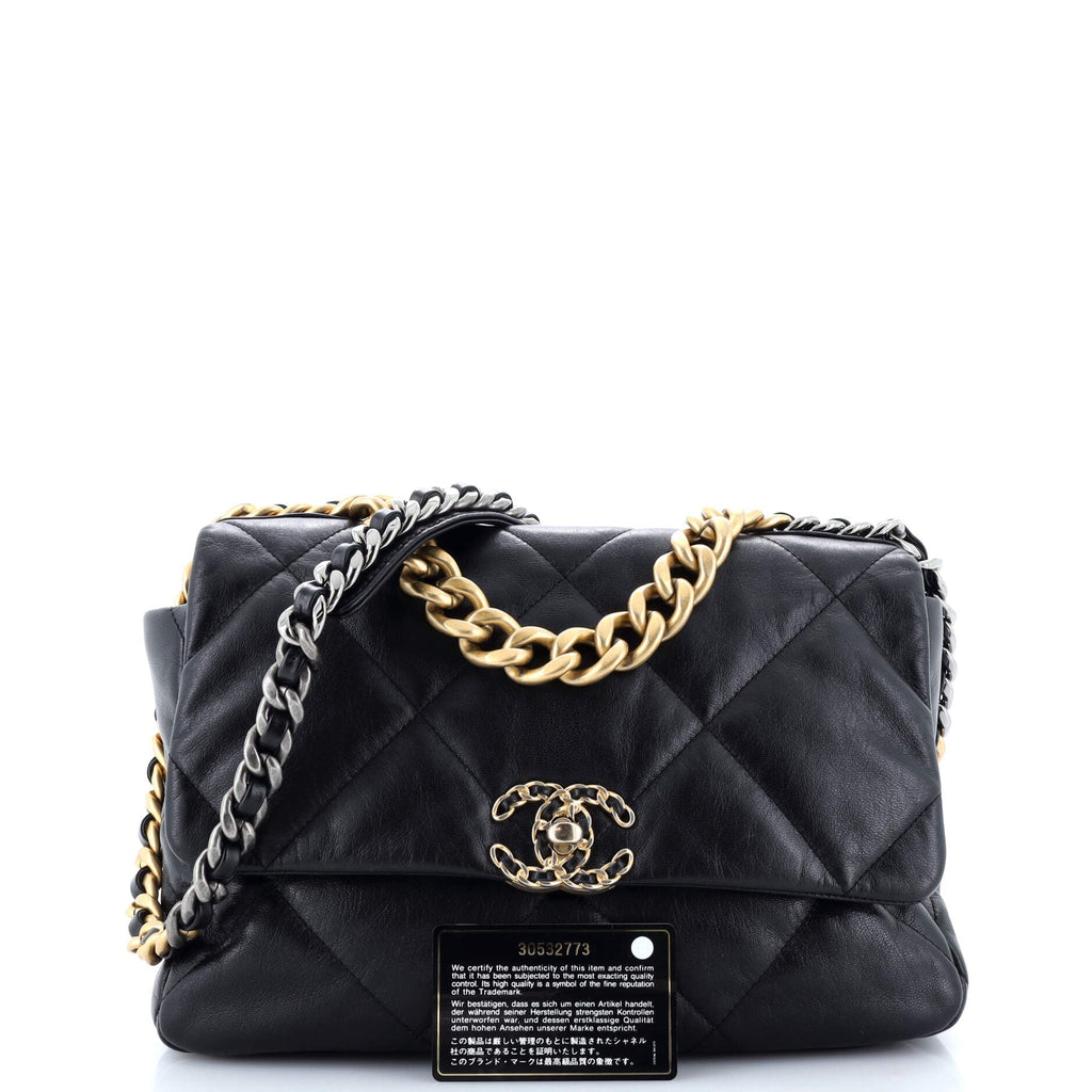 Chanel 19 Flap Bag Quilted Leather Large