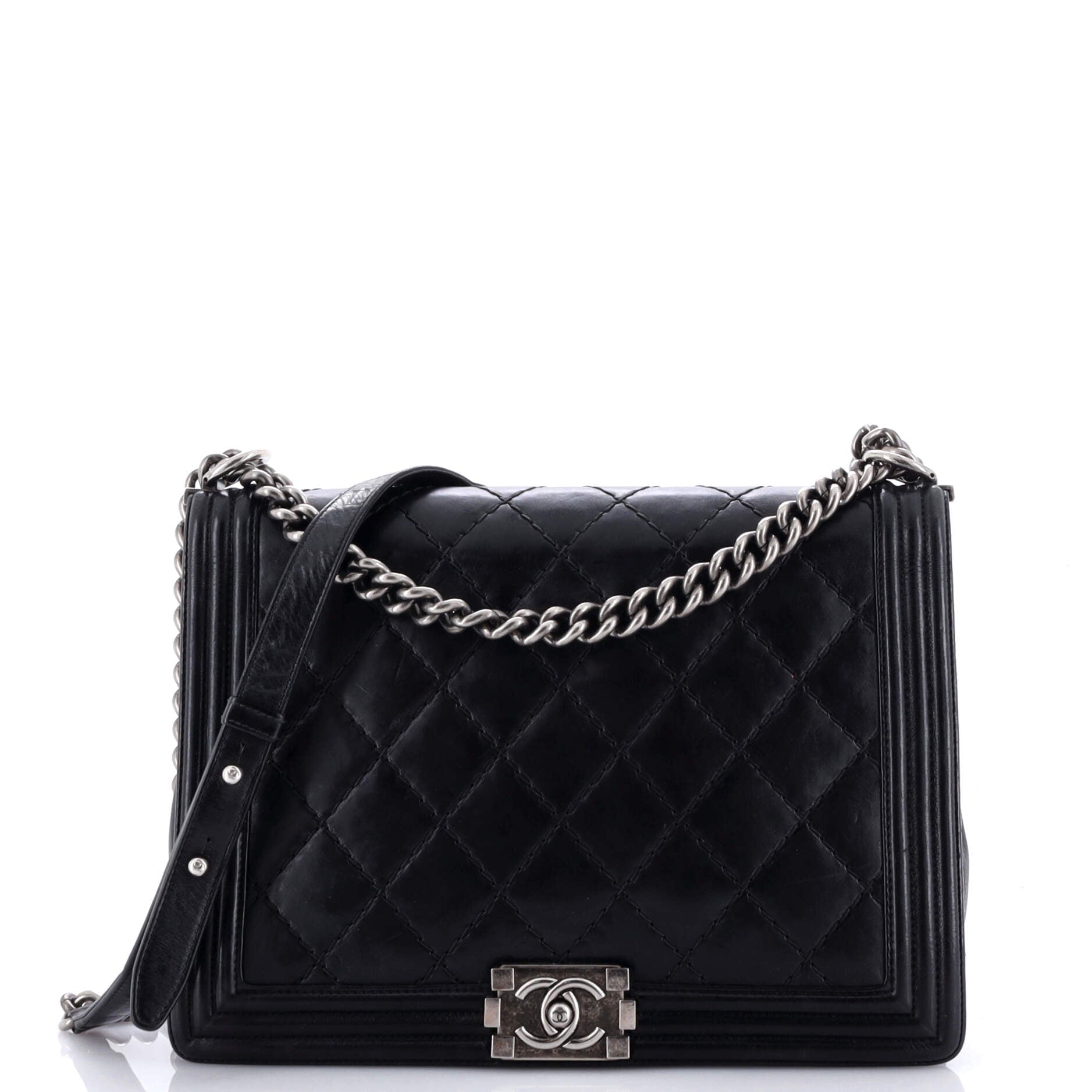 Chanel Boy Flap Bag Quilted Calfskin Large