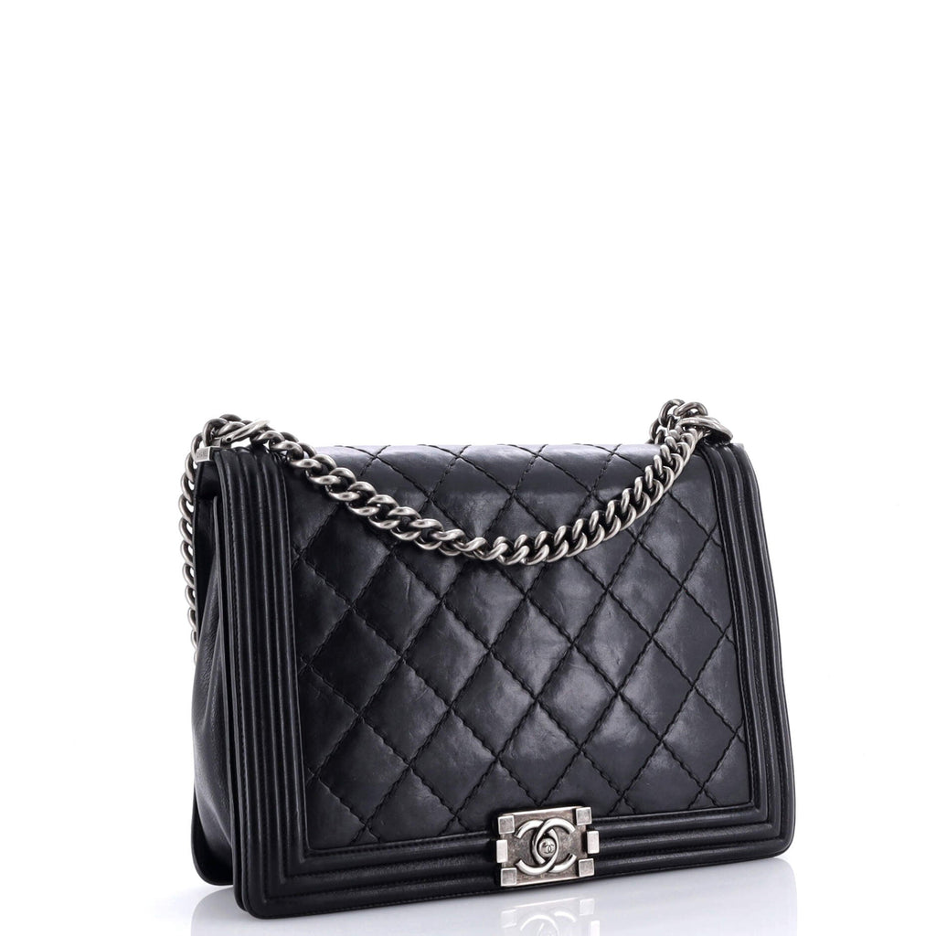 Chanel Boy Flap Bag Quilted Calfskin Large