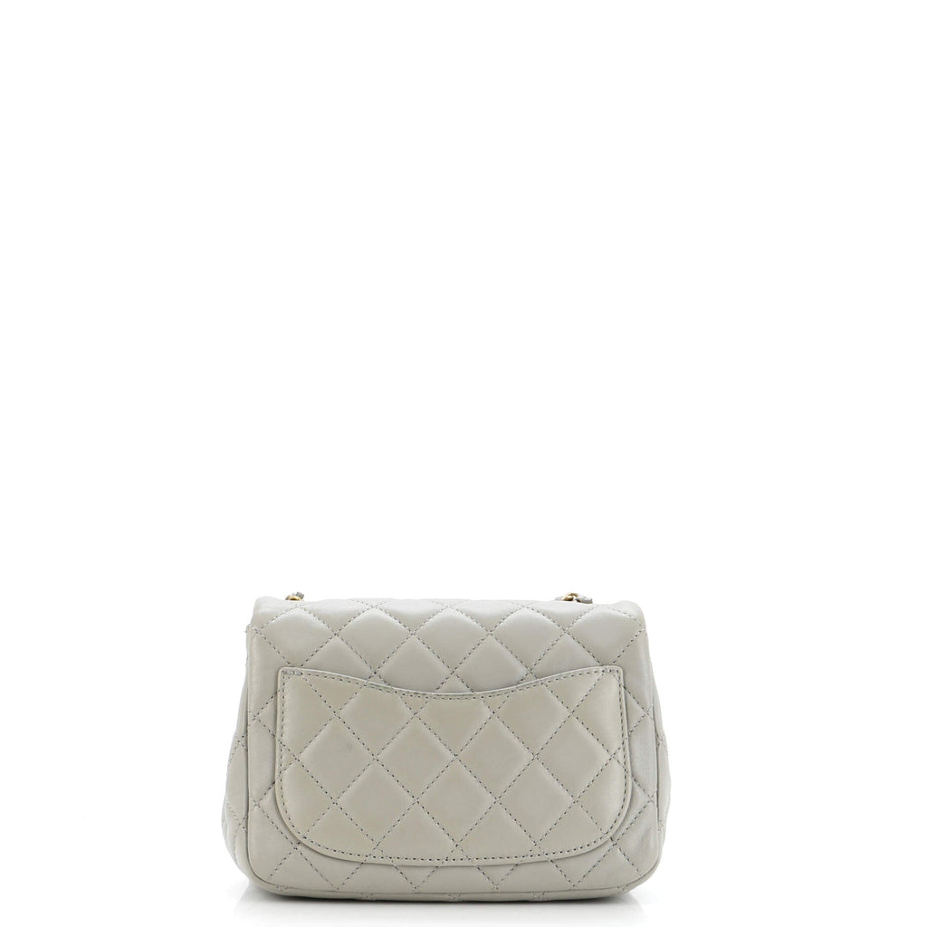 Chanel Pearl Crush Square Flap Bag Quilted Lambskin Mini