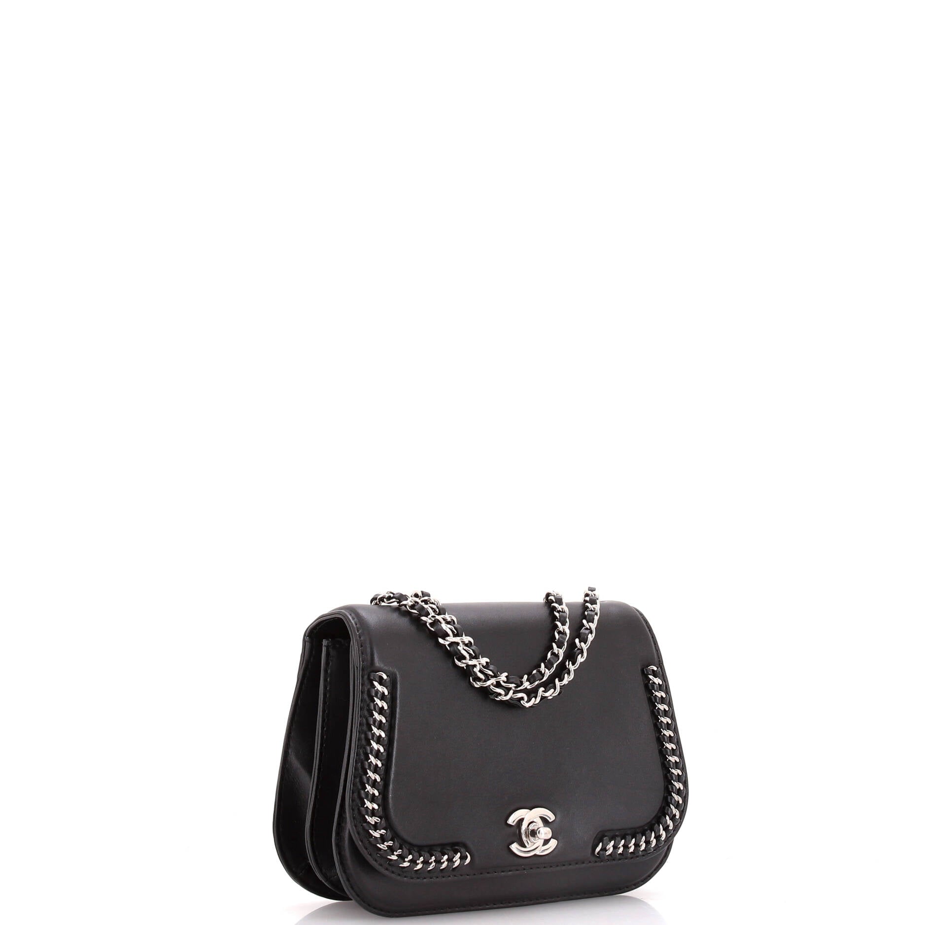 Chanel Braided Chic Flap Bag Calfskin Small