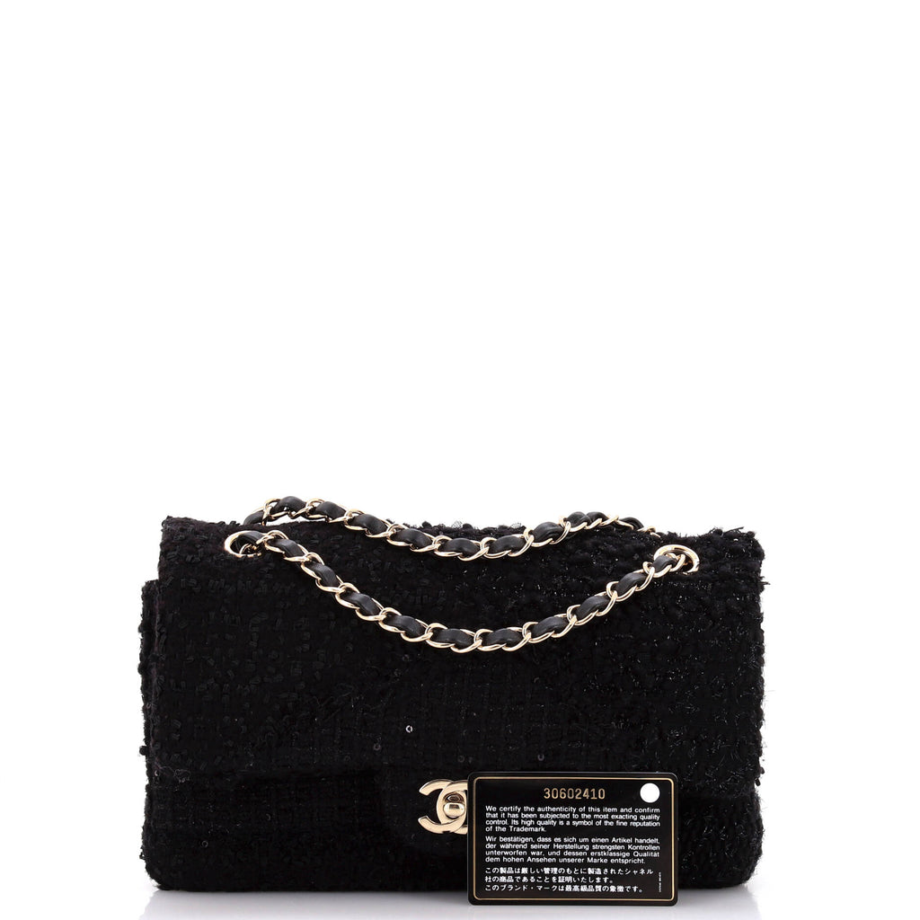 Chanel Classic Double Flap Bag Patchwork Tweed Medium