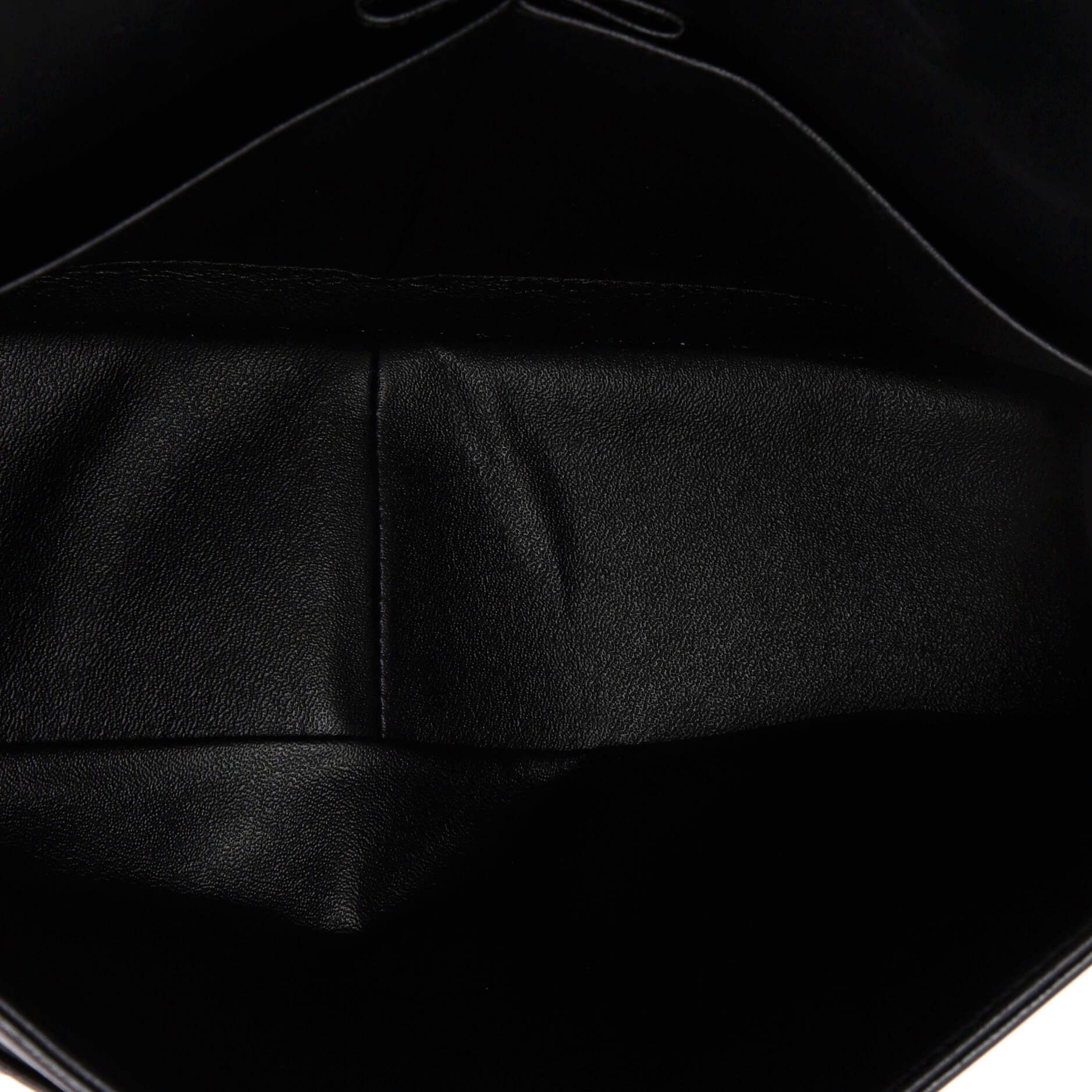 Chanel So Black Classic Double Flap Bag Chevron Lambskin Jumbo