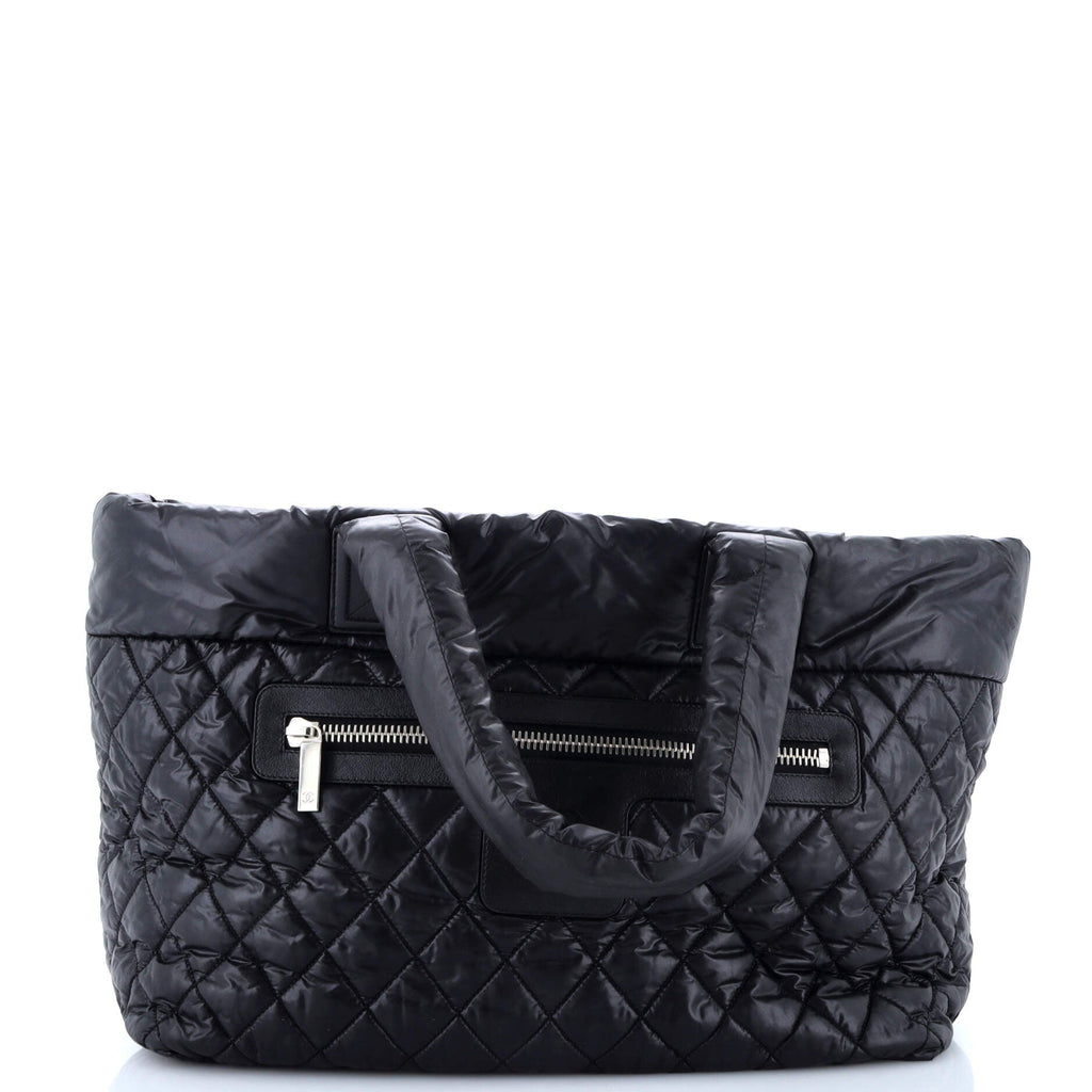 Chanel Coco Cocoon Zipped Tote Quilted Nylon Large