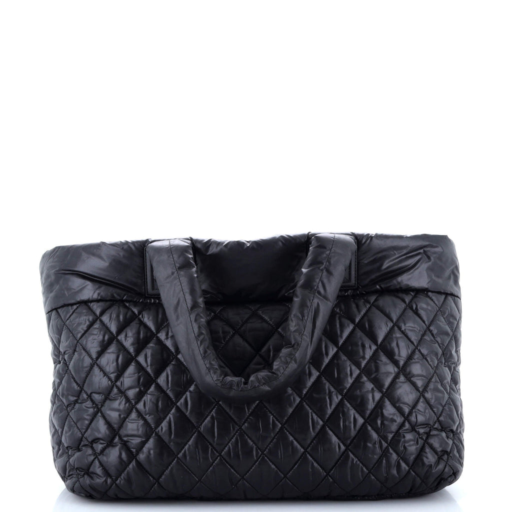 Chanel Coco Cocoon Zipped Tote Quilted Nylon Large