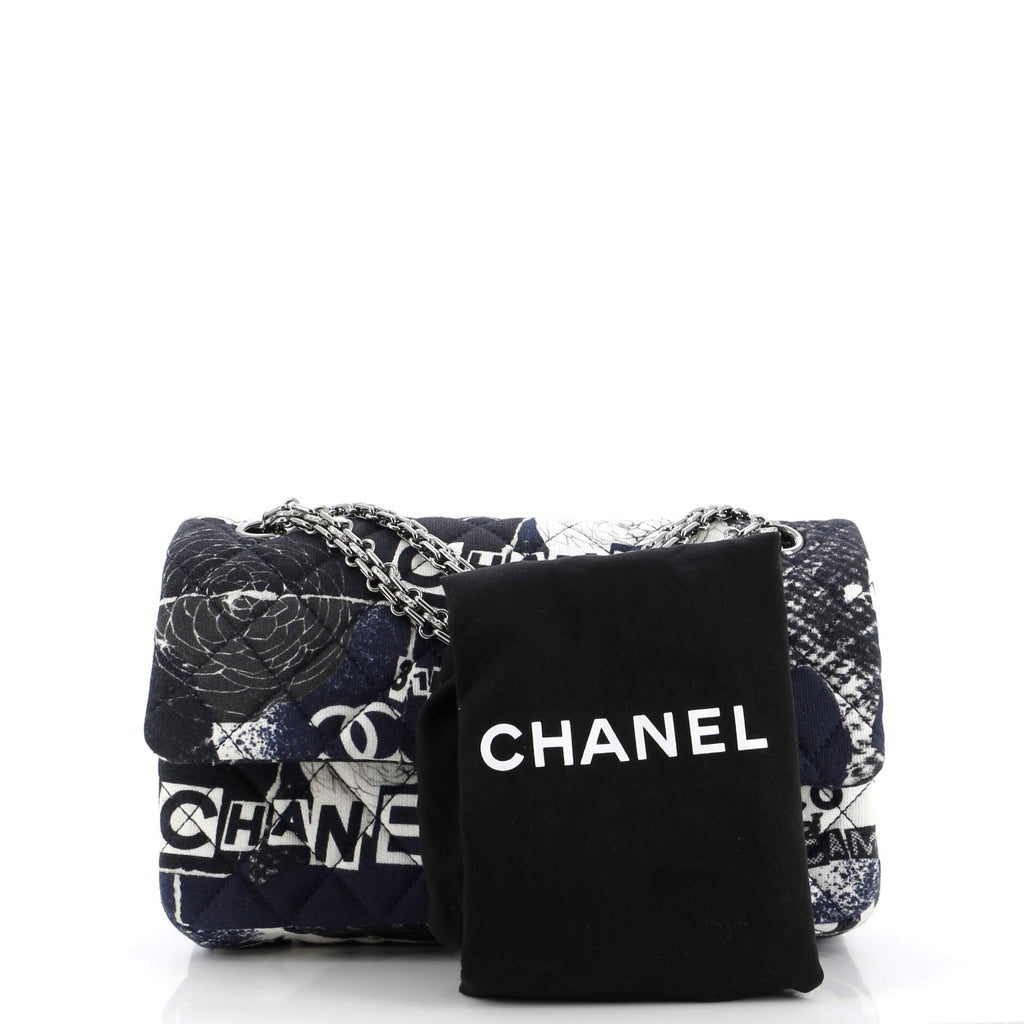 Chanel Reissue 2.55 Flap Bag Quilted Printed Jersey 225