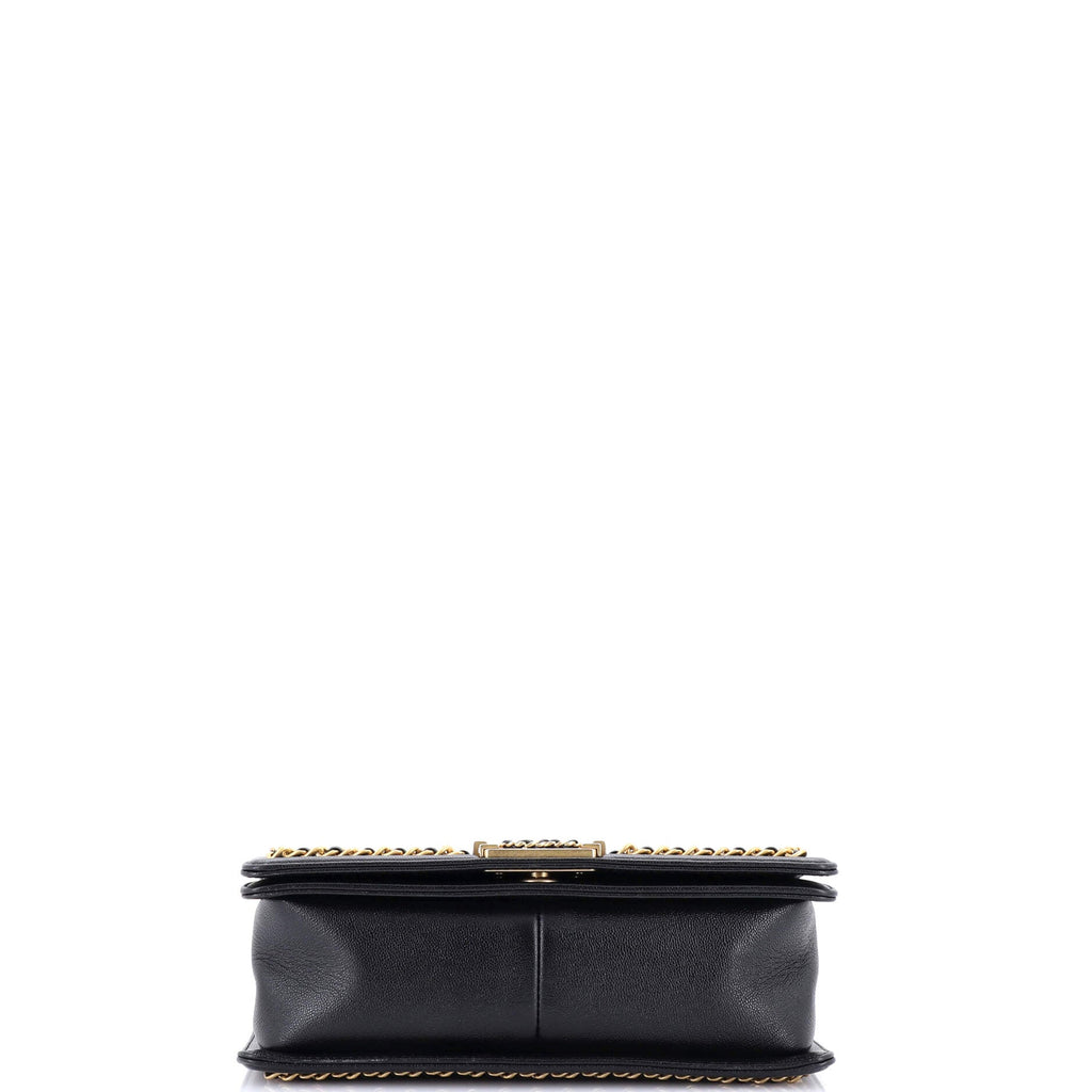 Chanel Chain Around Boy Flap Bag Quilted Caviar Old Medium