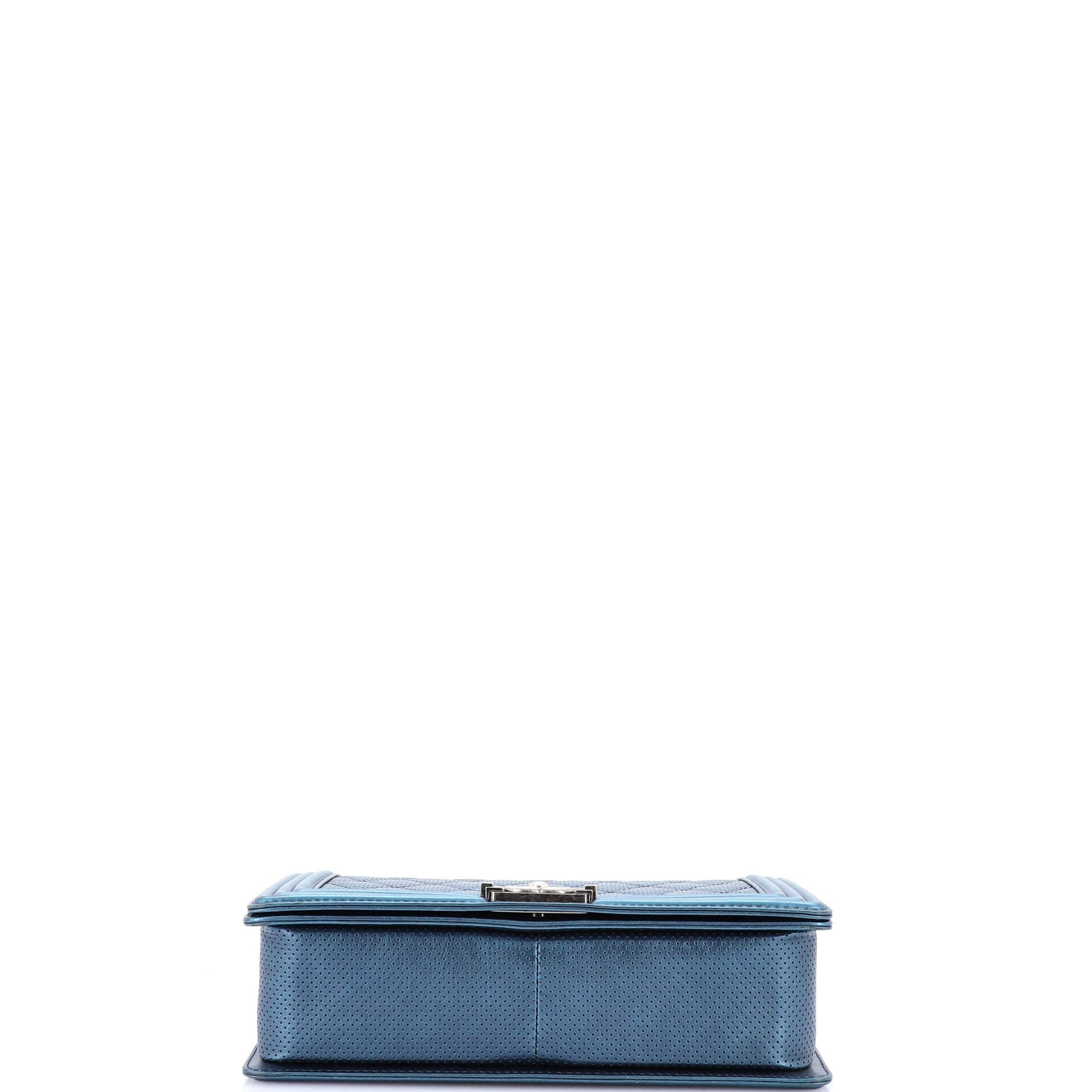 Chanel Boy Flap Bag Quilted Perforated Lambskin New Medium