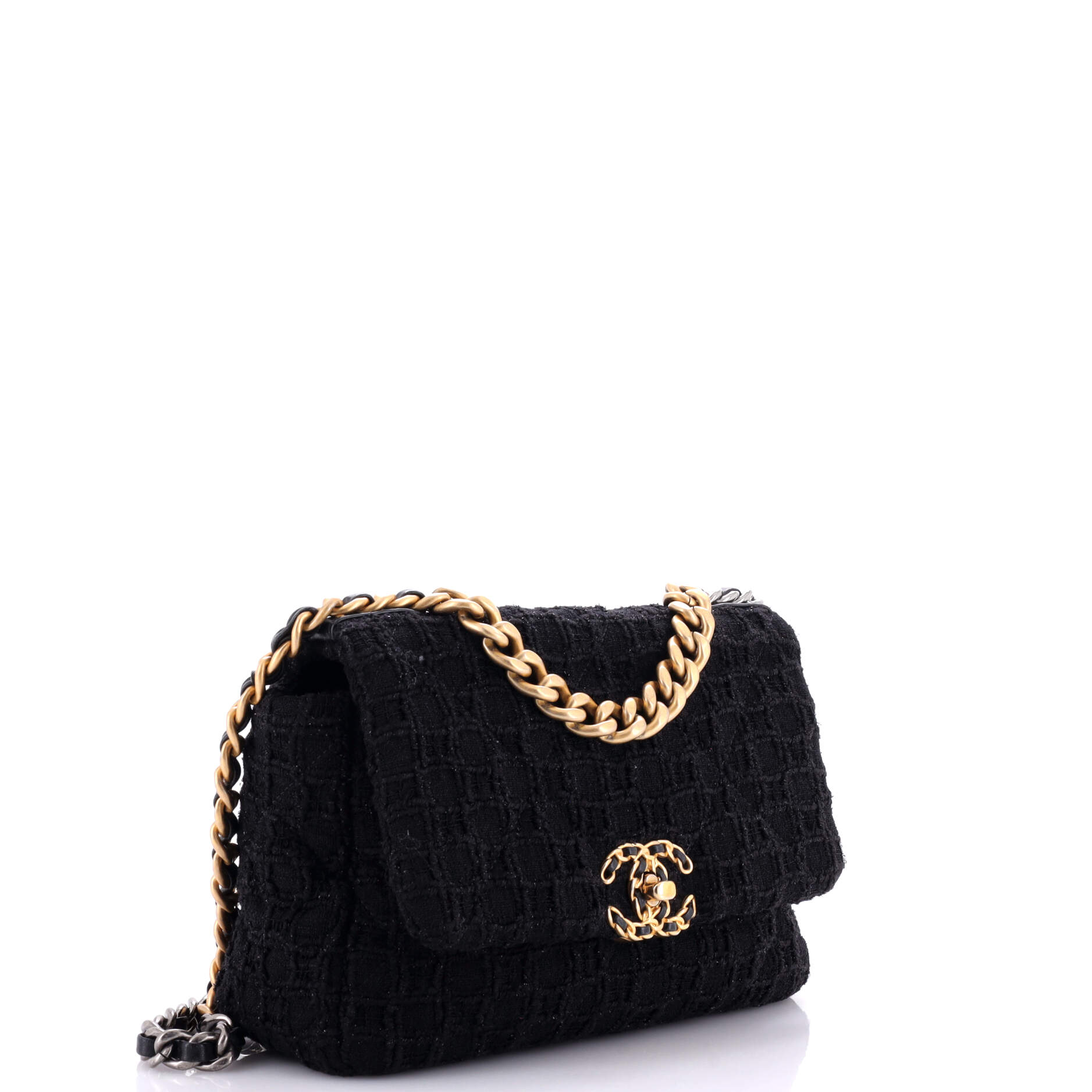 Chanel 19 Flap Bag Quilted Tweed Medium
