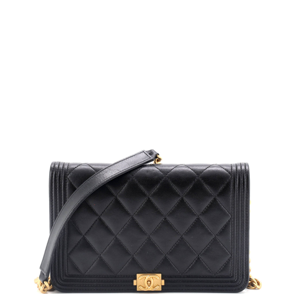Chanel Boy Wallet on Chain Quilted Lambskin
