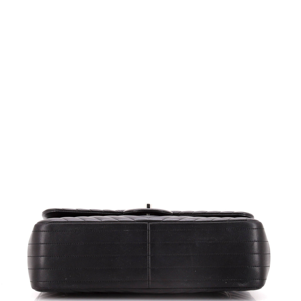 Chanel Classic Double Flap Bag Chevron Lambskin Jumbo