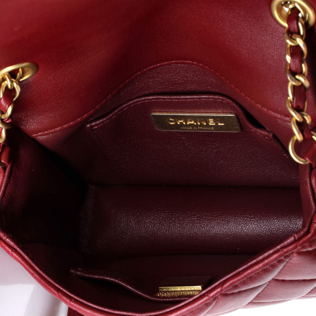 Chanel Crystal CC Full Flap Bag Quilted Lambskin Mini