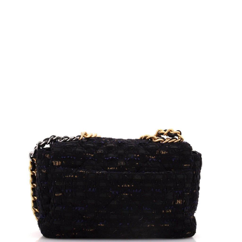 Chanel 19 Flap Bag Quilted Tweed and Ribbon Medium