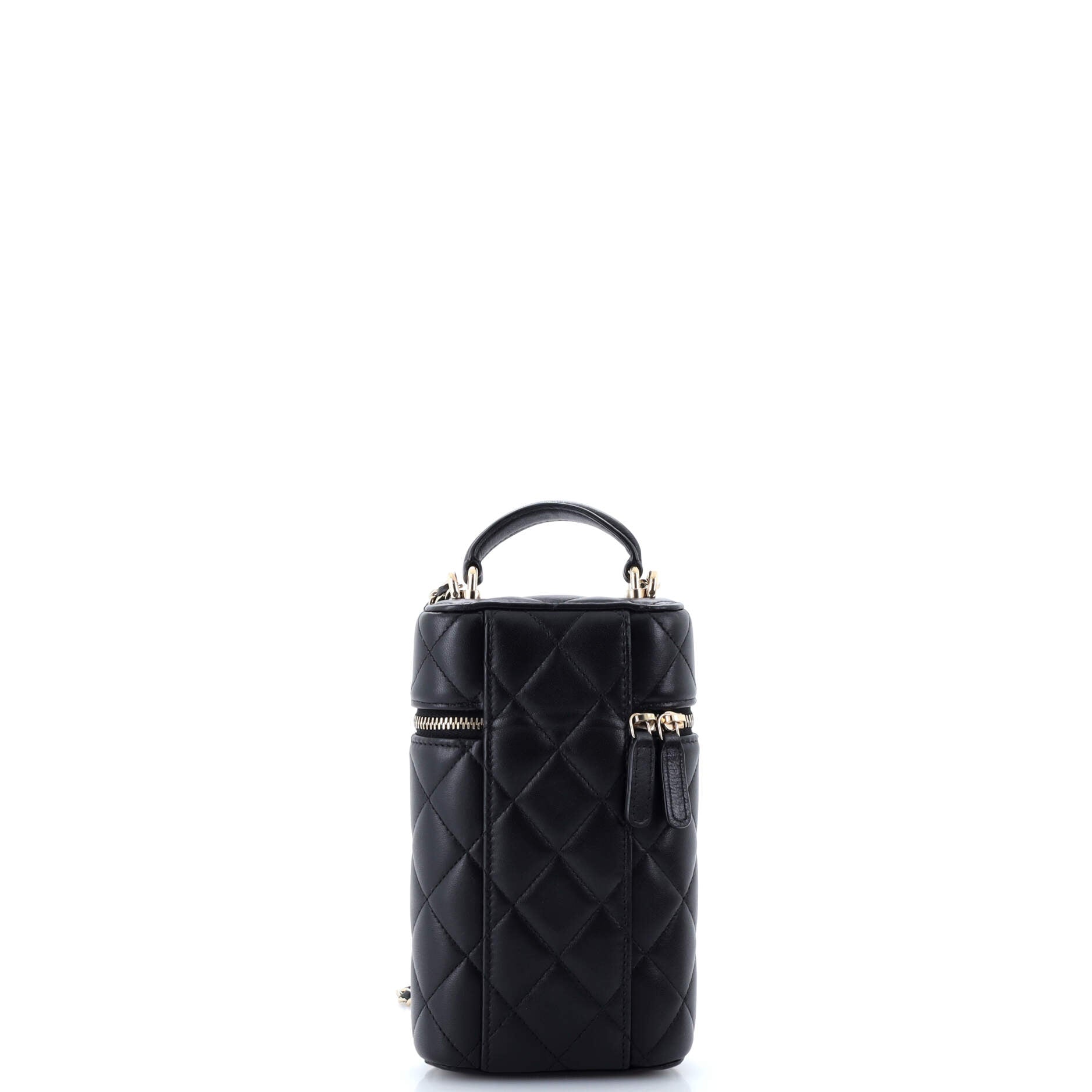 Chanel Classic Vanity Top Handle Phone Holder with Chain Quilted Lambskin