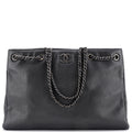 Chanel Woven Chain Shopping Tote Caviar Large