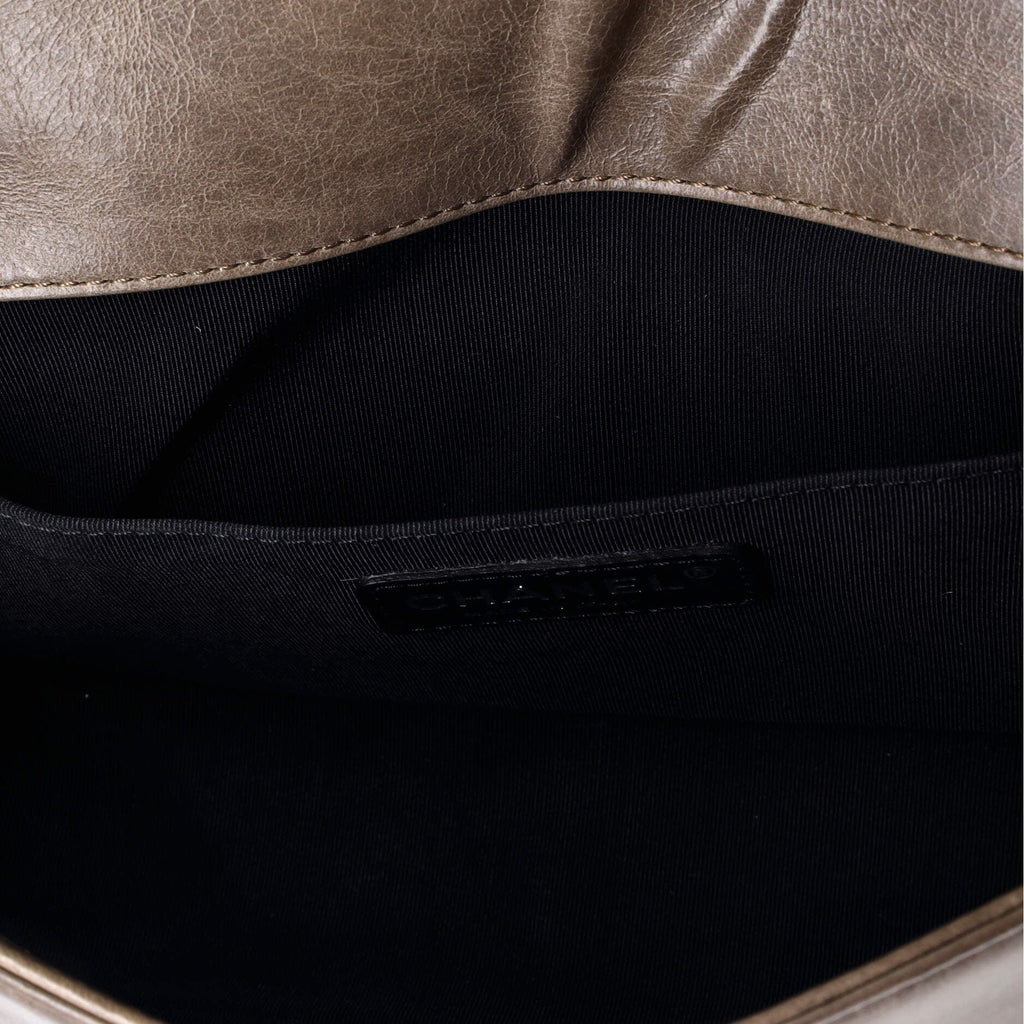 Chanel Double Stitch Boy Flap Bag Quilted Calfskin Old Medium