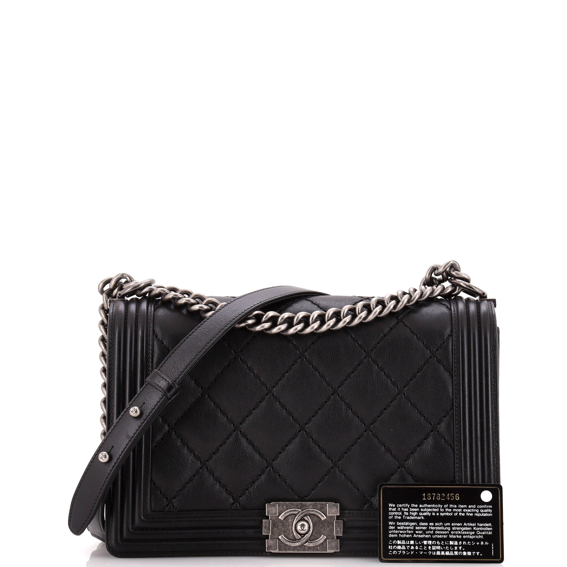 Chanel Stitch Boy Flap Bag Quilted Calfskin New Medium