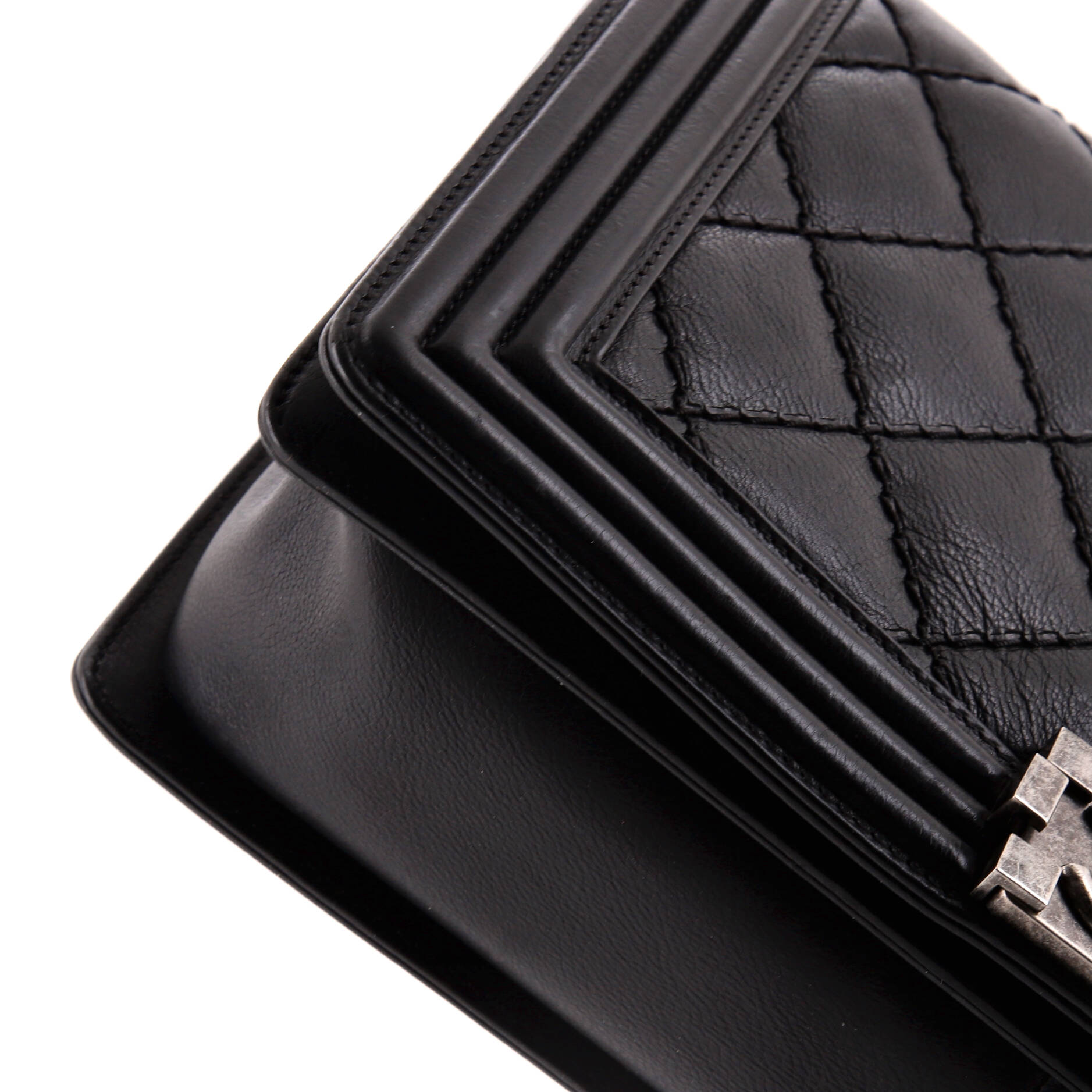 Chanel Stitch Boy Flap Bag Quilted Calfskin New Medium