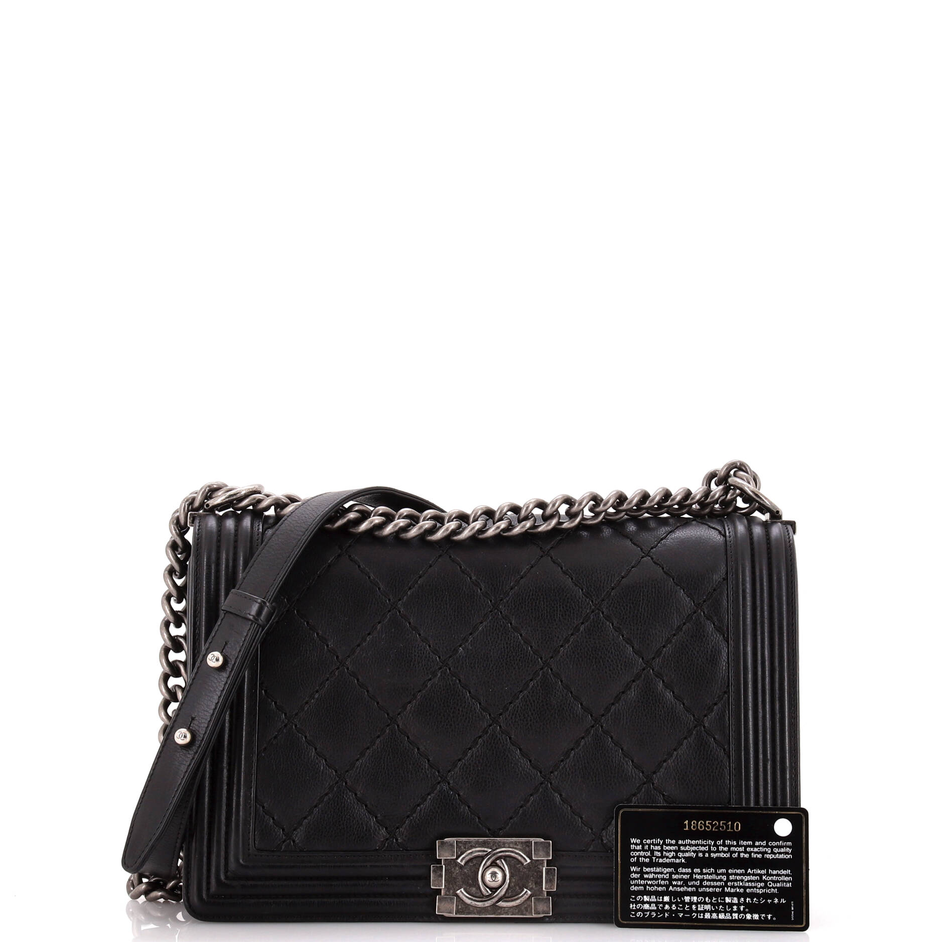 Chanel Stitch Boy Flap Bag Quilted Calfskin New Medium