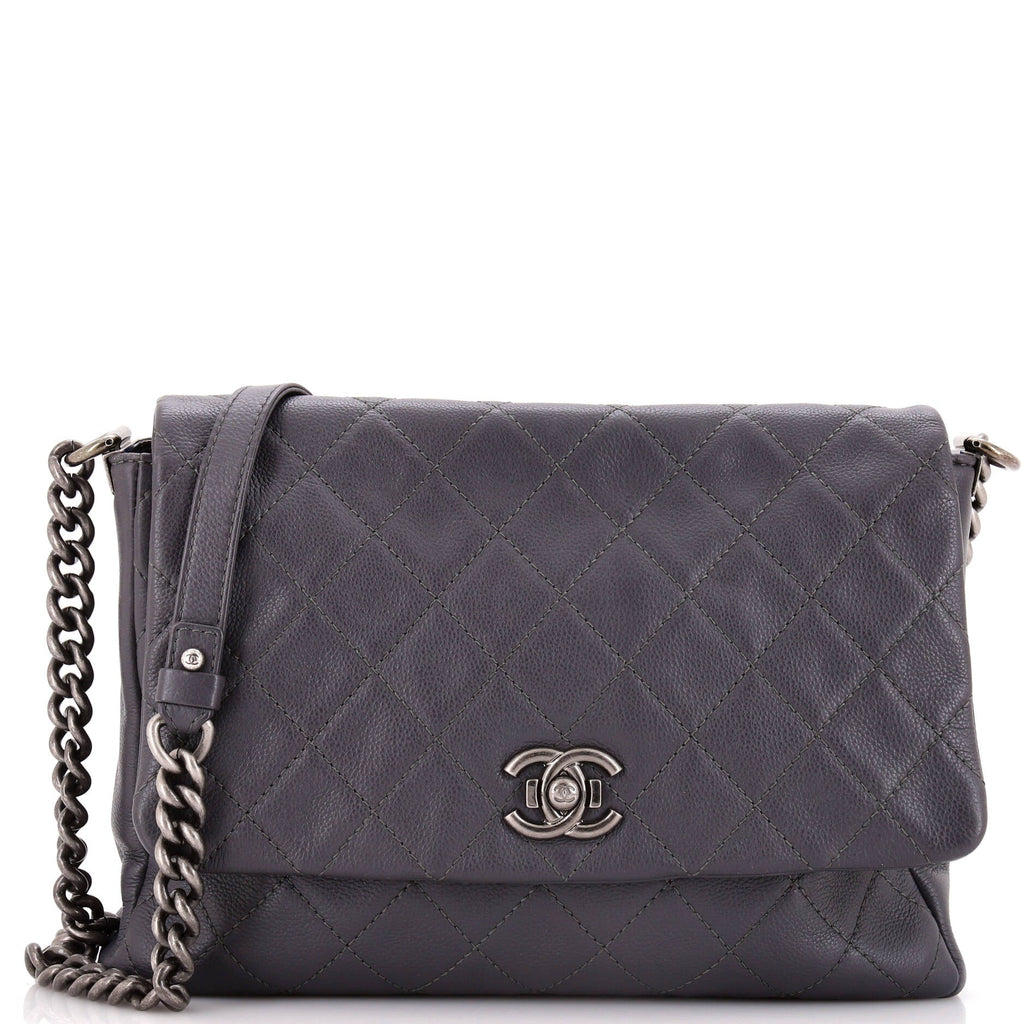 Chanel Couture Messenger Bag Quilted Calfskin Medium