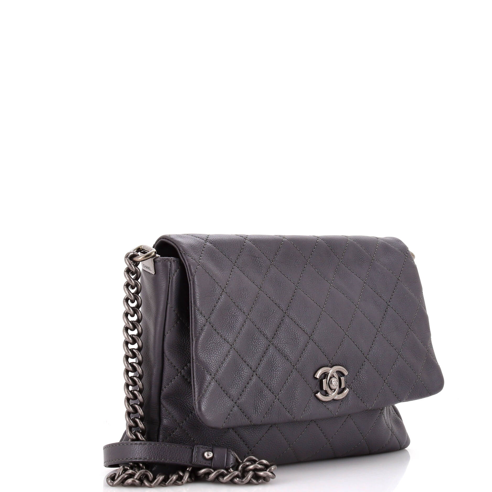 Chanel Couture Messenger Bag Quilted Calfskin Medium