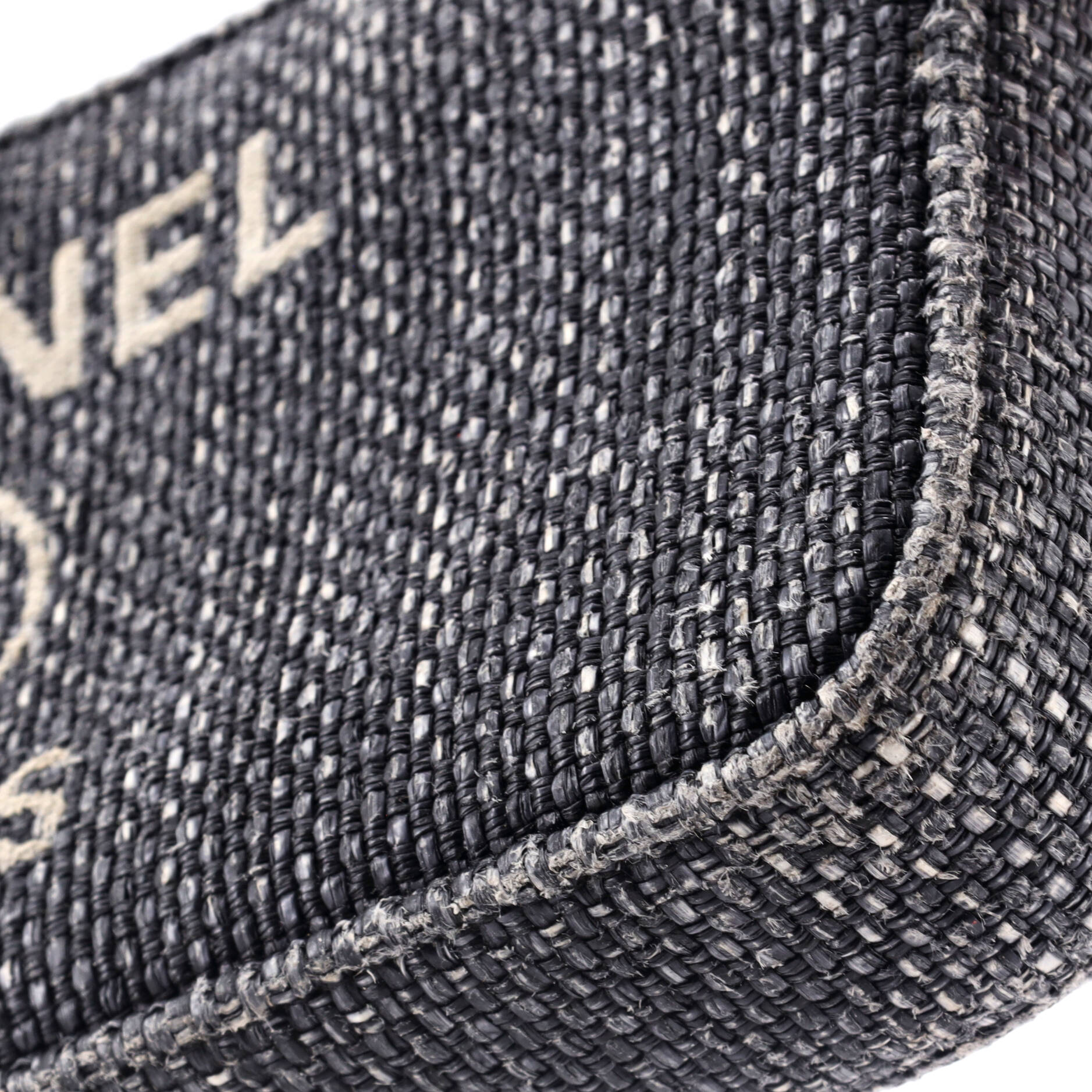 Chanel Deauville Double Zip Clutch with Chain Raffia