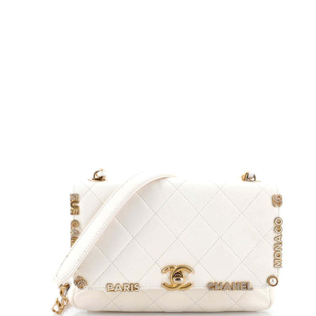 Chanel Paris Monaco Flap Bag Quilted Lambskin Mini