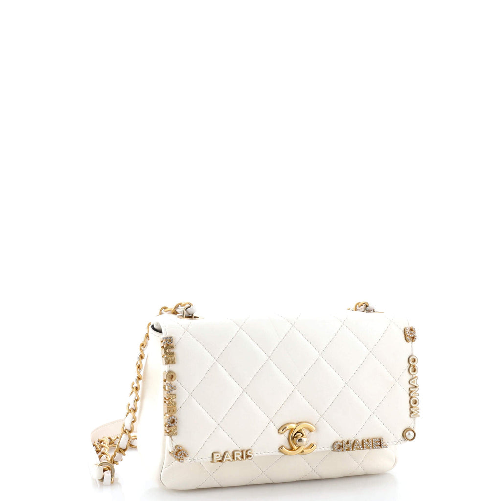Chanel Paris Monaco Flap Bag Quilted Lambskin Mini