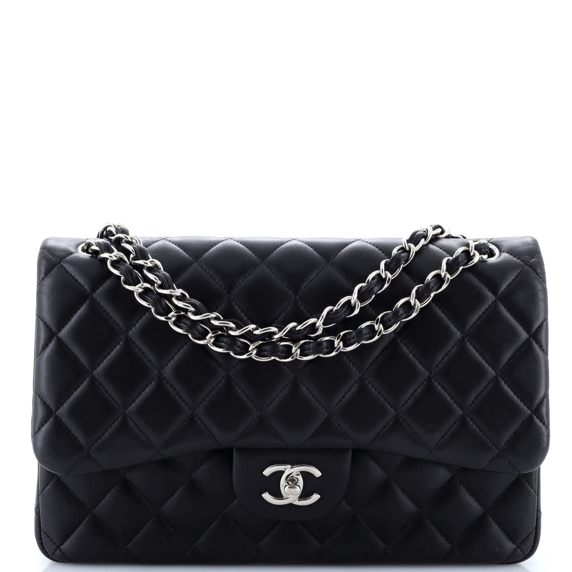 Chanel Classic Double Flap Bag Quilted Lambskin Jumbo