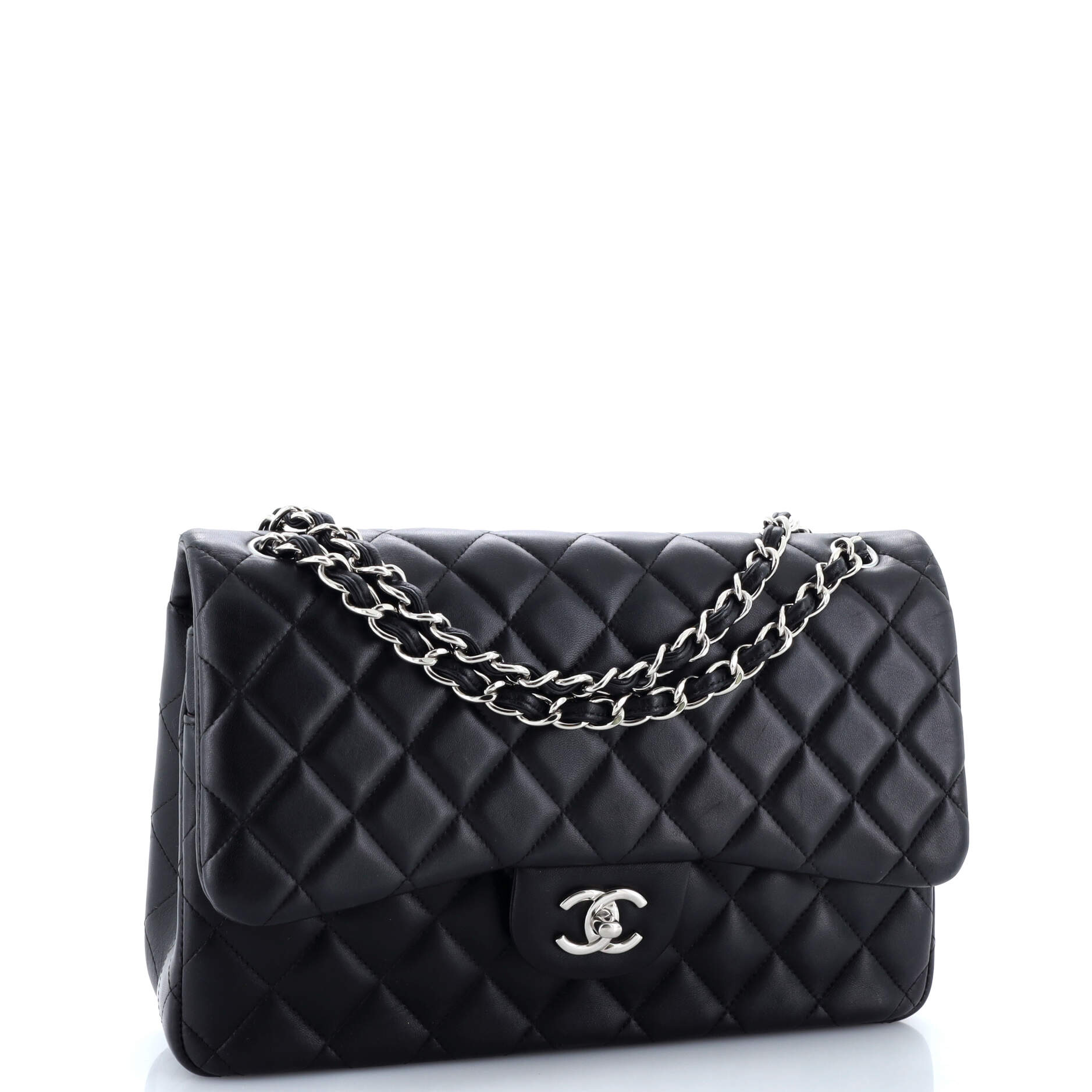 Chanel Classic Double Flap Bag Quilted Lambskin Jumbo
