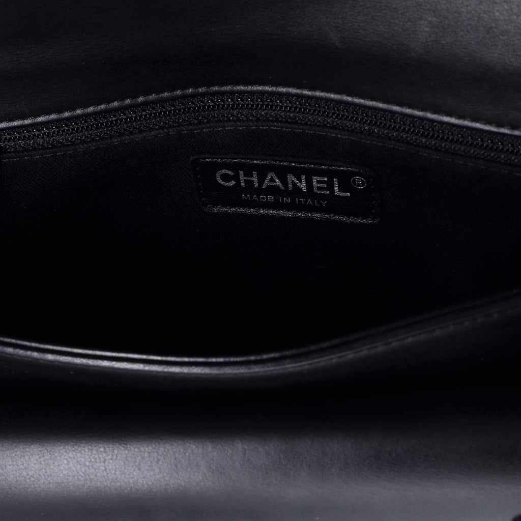 Chanel Coco Eyelets Round Flap Bag Quilted Calfskin Small