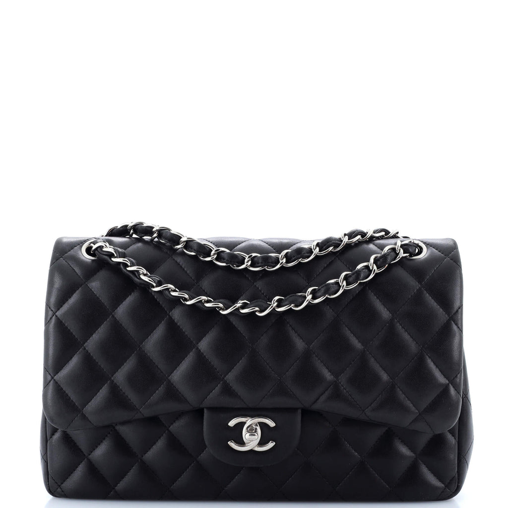 Chanel Classic Double Flap Bag Quilted Lambskin Jumbo