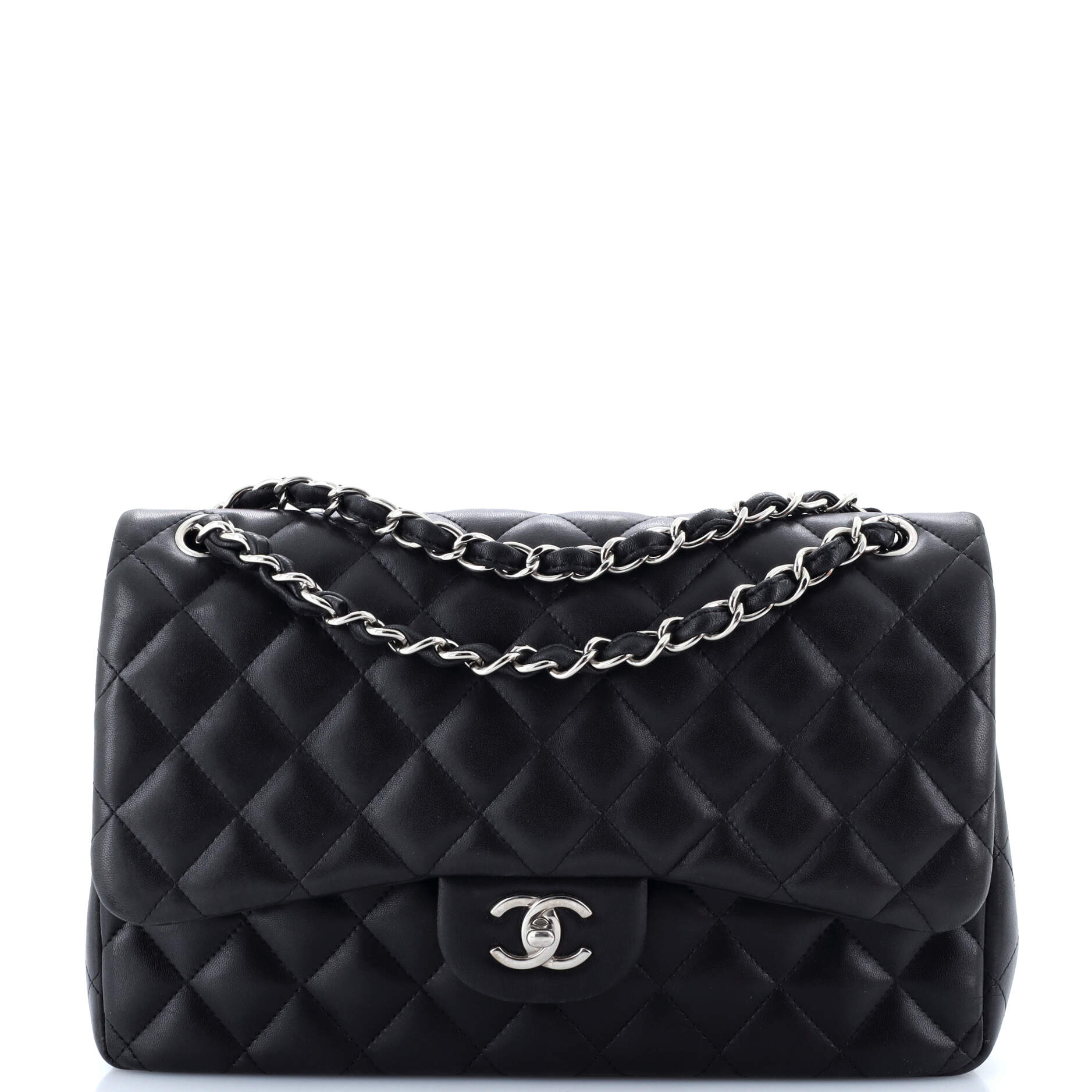 Chanel Classic Double Flap Bag Quilted Lambskin Jumbo