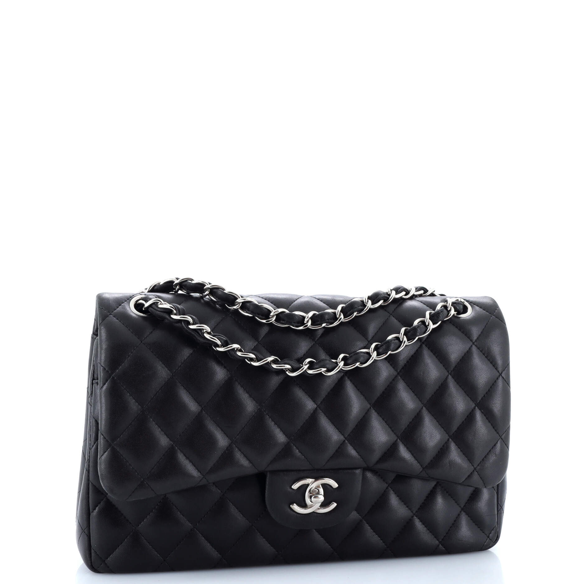 Chanel Classic Double Flap Bag Quilted Lambskin Jumbo