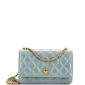 Chanel Quilted CC Wallet on Chain Quilted Metallic Lambskin