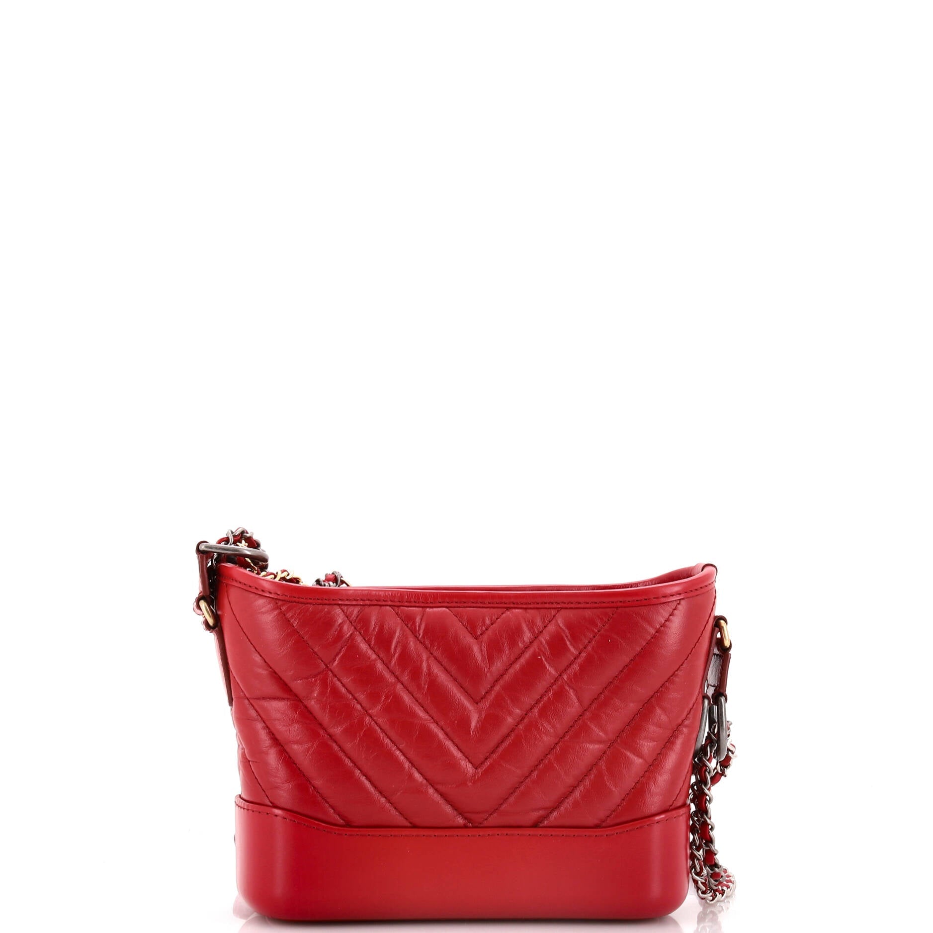 Chanel Gabrielle Hobo Chevron Aged Calfskin Small