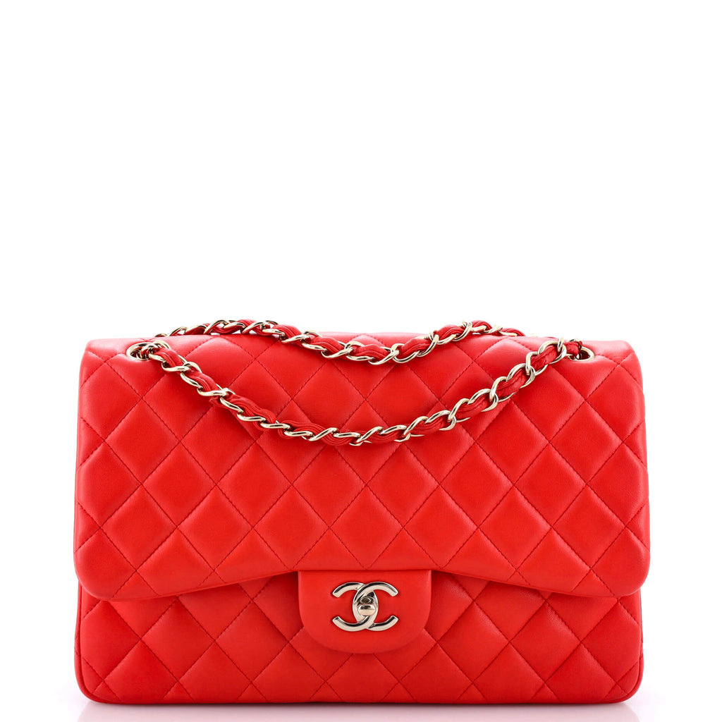 Chanel Classic Double Flap Bag Quilted Lambskin Jumbo