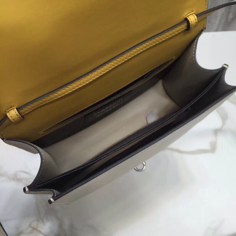 Small Macken Colorblock Crossbody Beige/Yellow Bag For Women, Bags 9.5in/24cm
