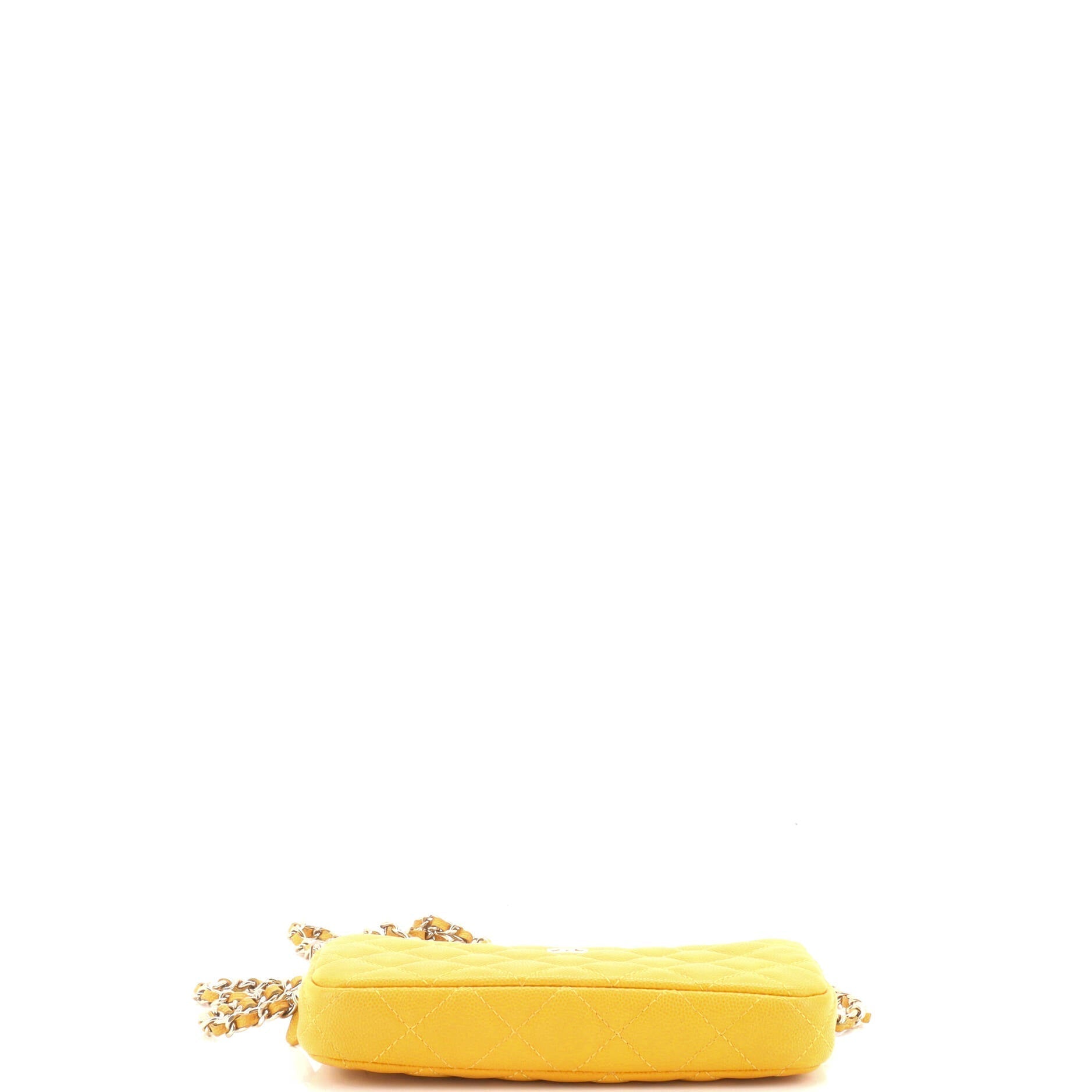 Chanel Double Zip Clutch with Chain Quilted Caviar