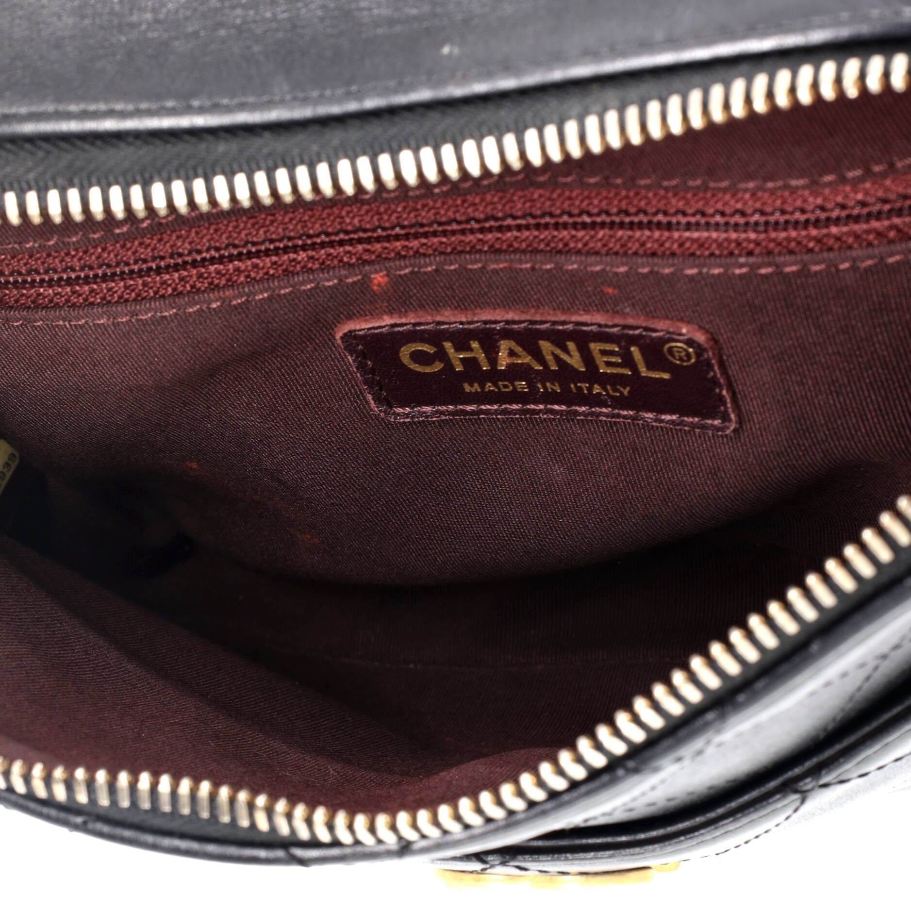 Chanel Button Up Camera Case Quilted Calfskin with Grosgrain Small