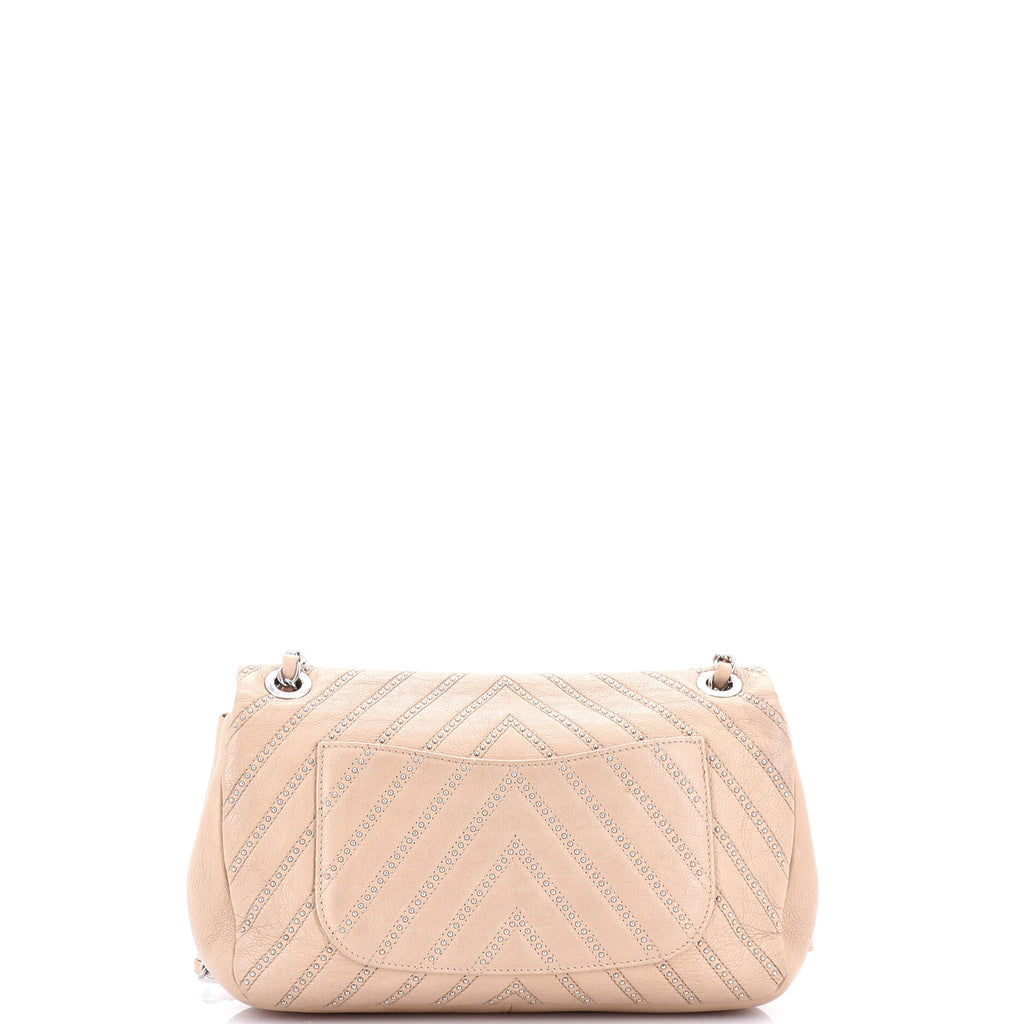 Chanel Stud Wars CC Flap Bag Studded Chevron Calfskin Small