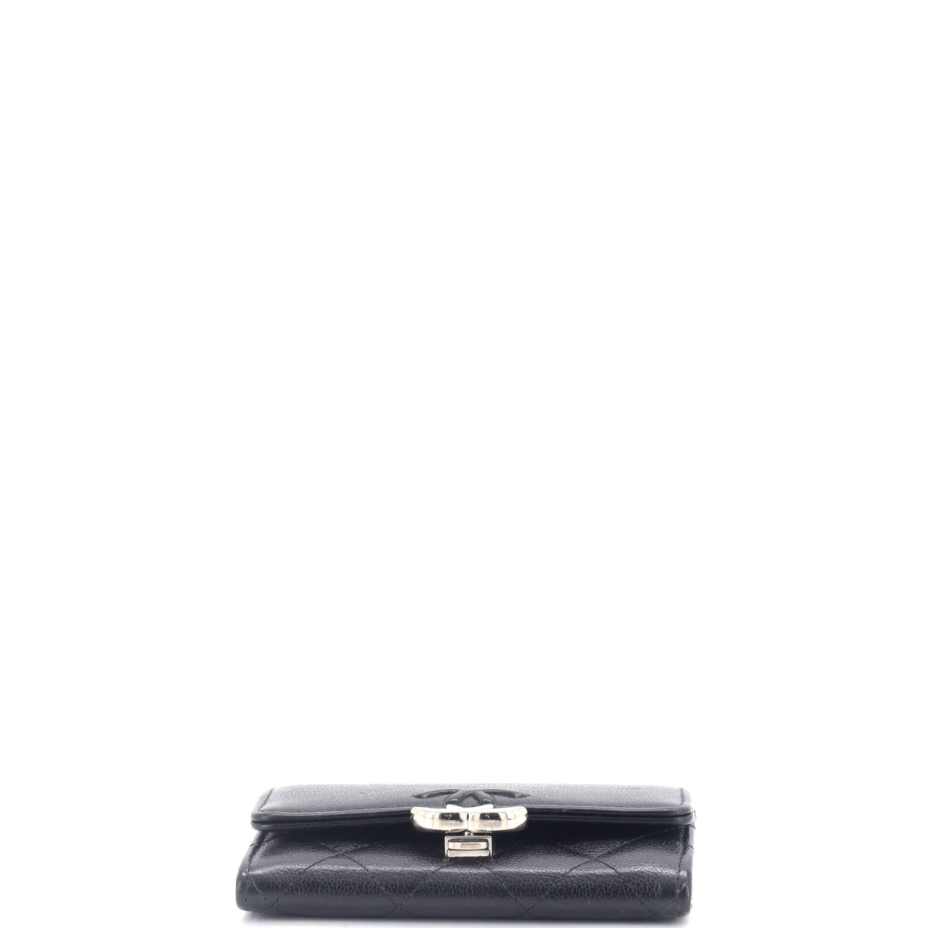 Chanel CC Box Flap Card Case Quilted Caviar