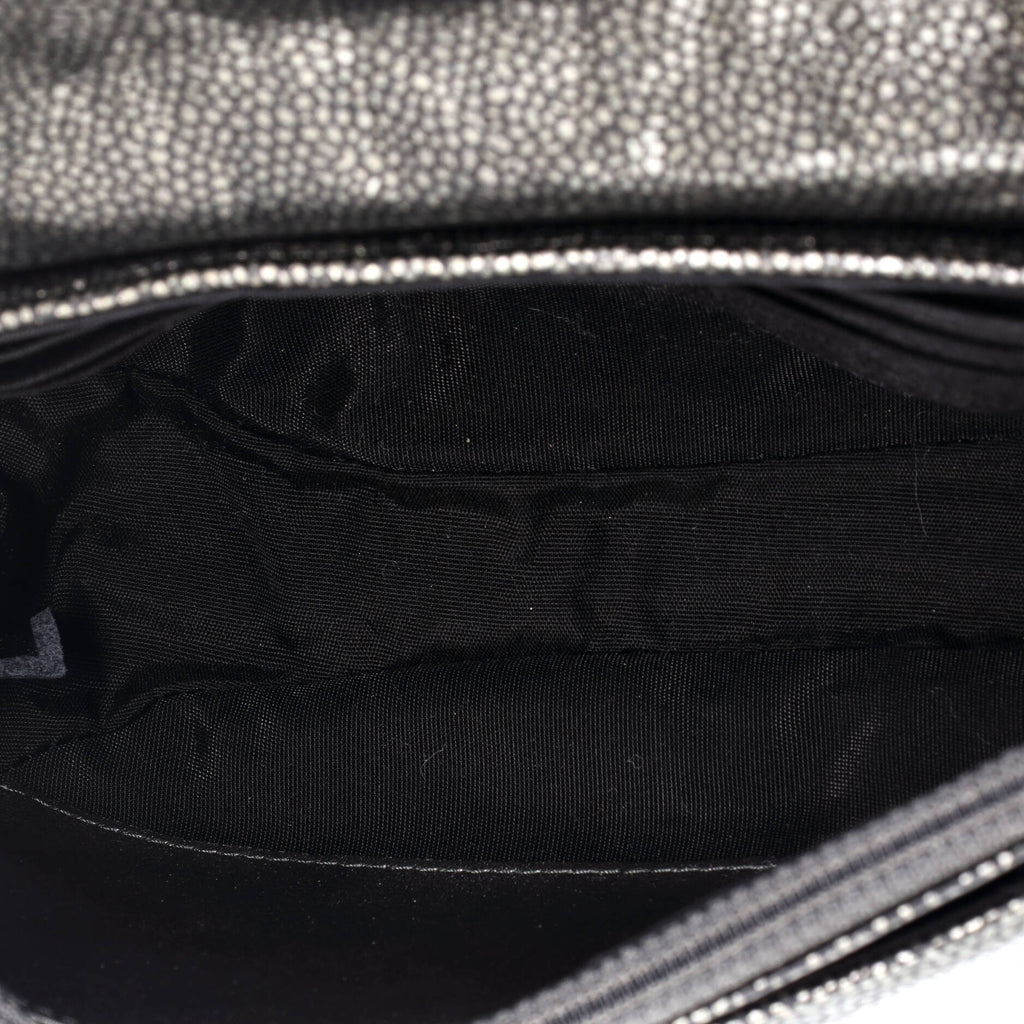 Chanel Half Moon Wallet on Chain Caviar