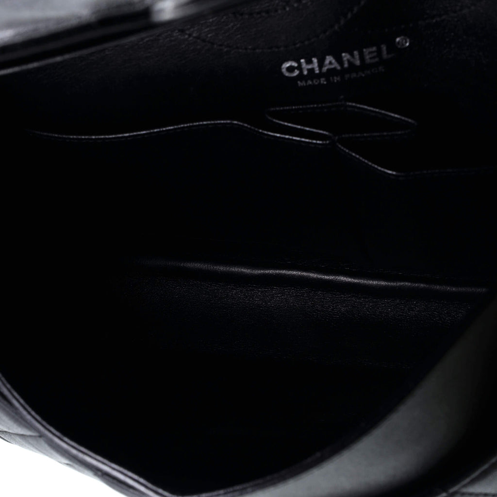 Chanel So Black Reissue 2.55 Flap Bag Chevron Sheepskin 226