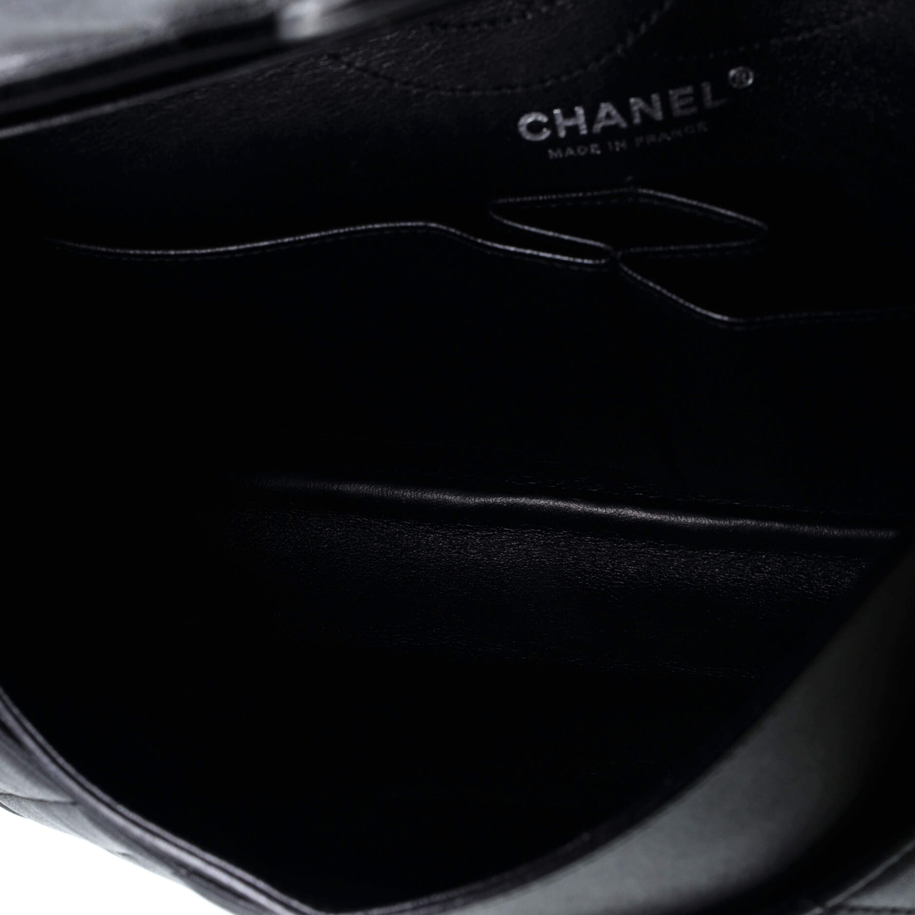 Chanel So Black Reissue 2.55 Flap Bag Chevron Sheepskin 226