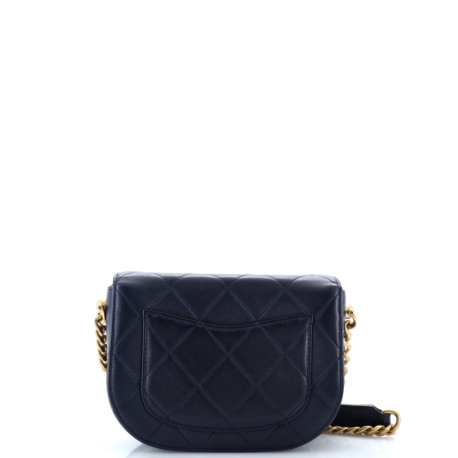 Chanel Moon Flap Messenger Bag Quilted Calfskin Mini