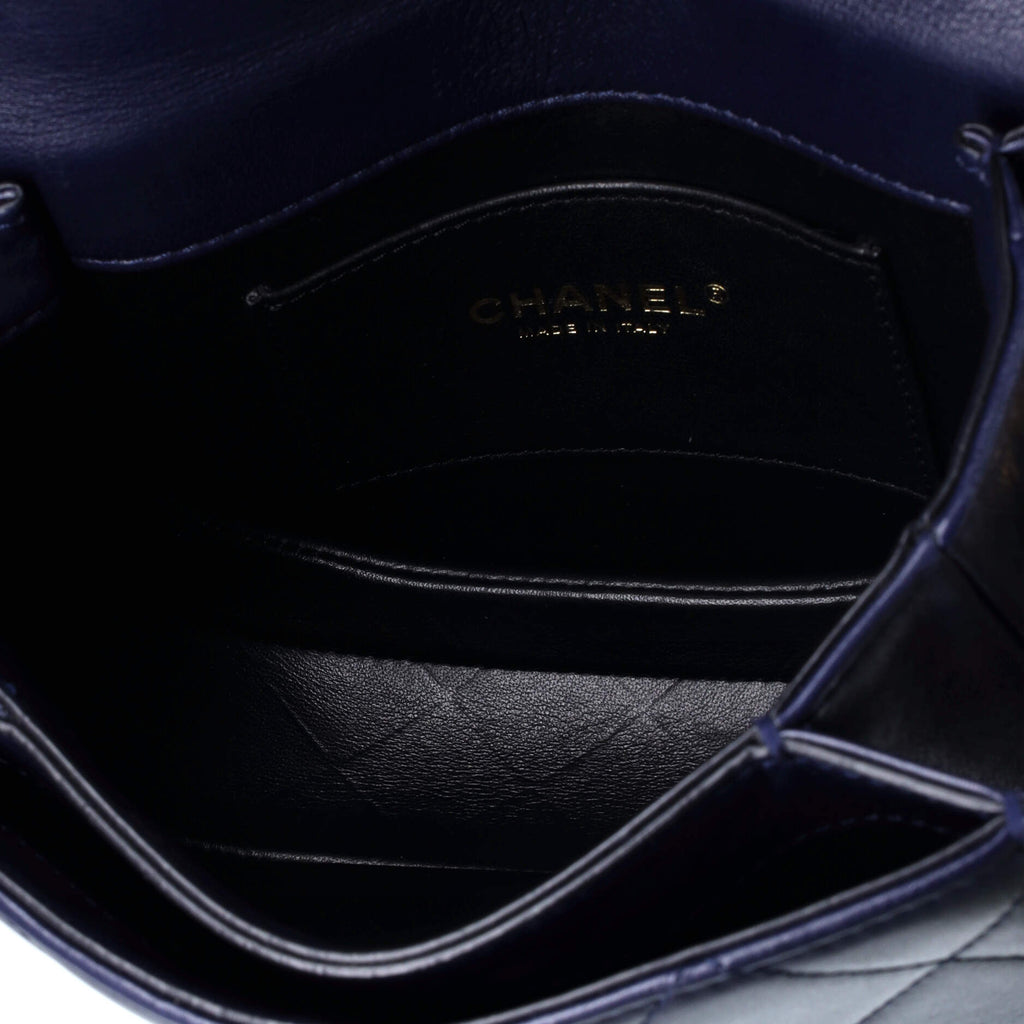 Chanel Moon Flap Messenger Bag Quilted Calfskin Mini