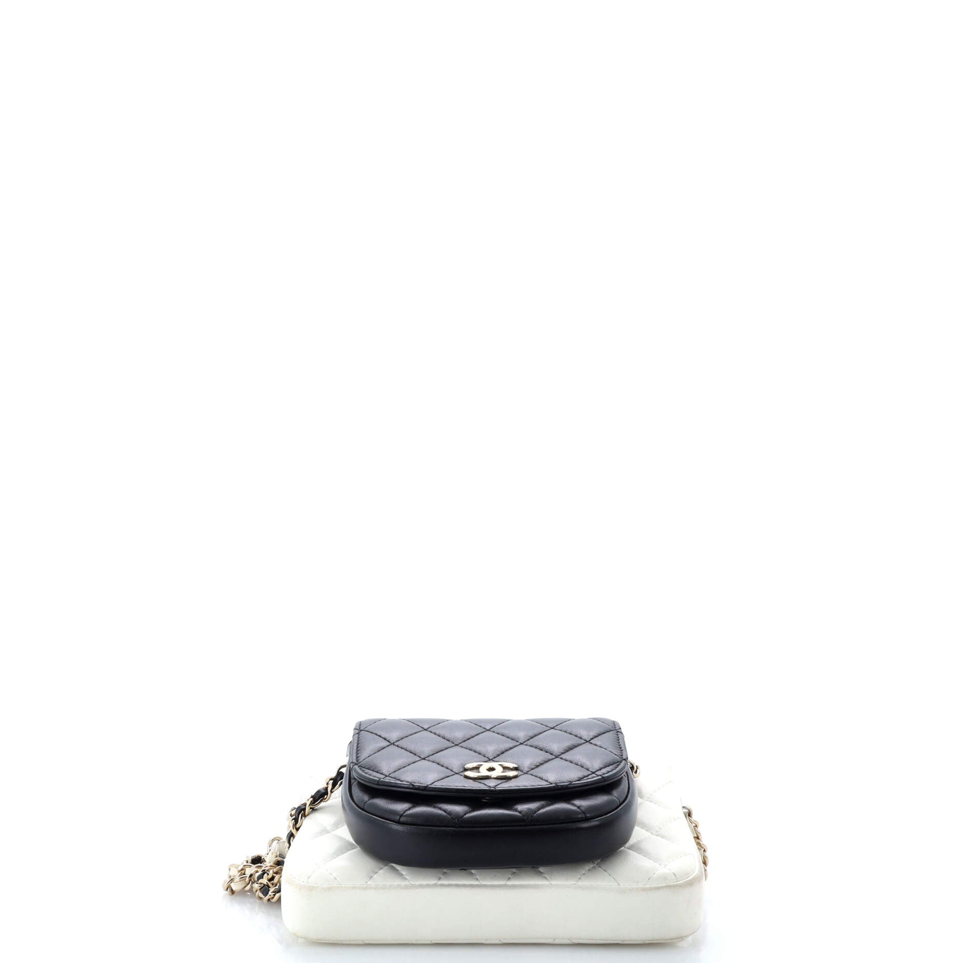 Chanel Side Packs Crossbody Bag Quilted Lambskin Small