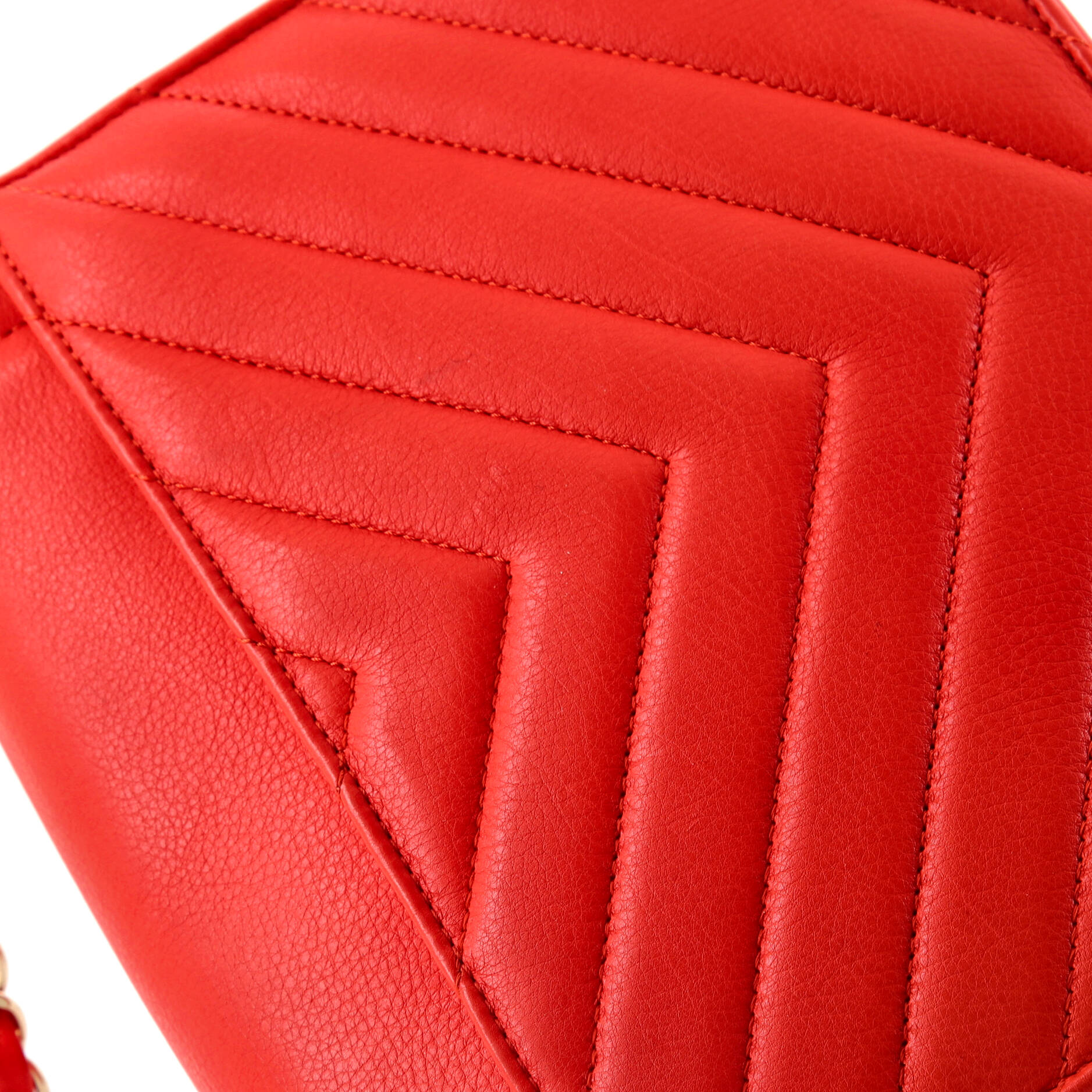 Chanel Envelope Flap Bag Chevron Calfskin Small
