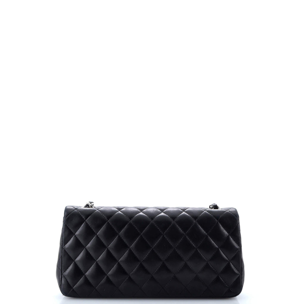 Chanel Classic Single Flap Bag Quilted Lambskin East West
